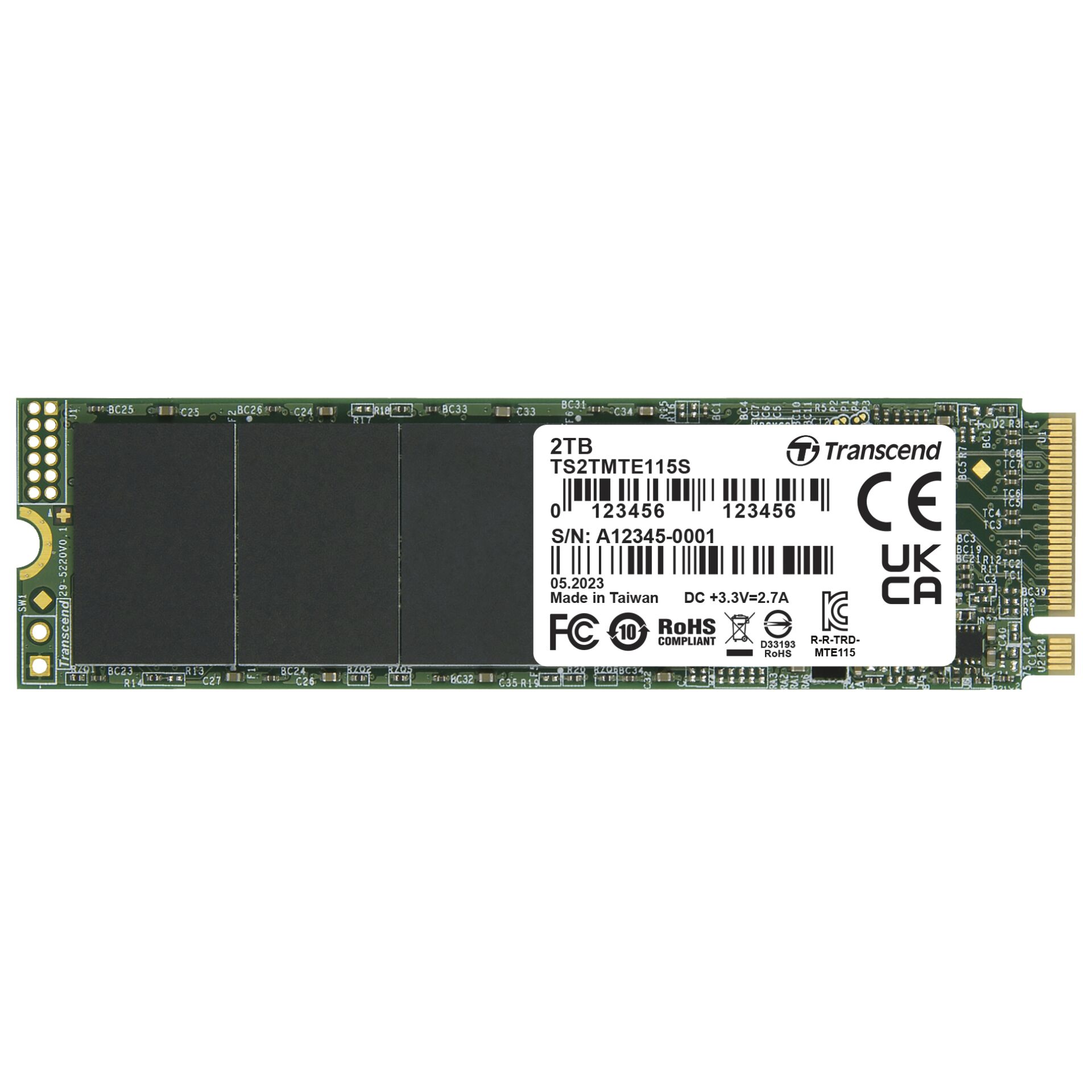 Transcend SSD MTE115S 2TB NVMe PCIe Gen3 x4