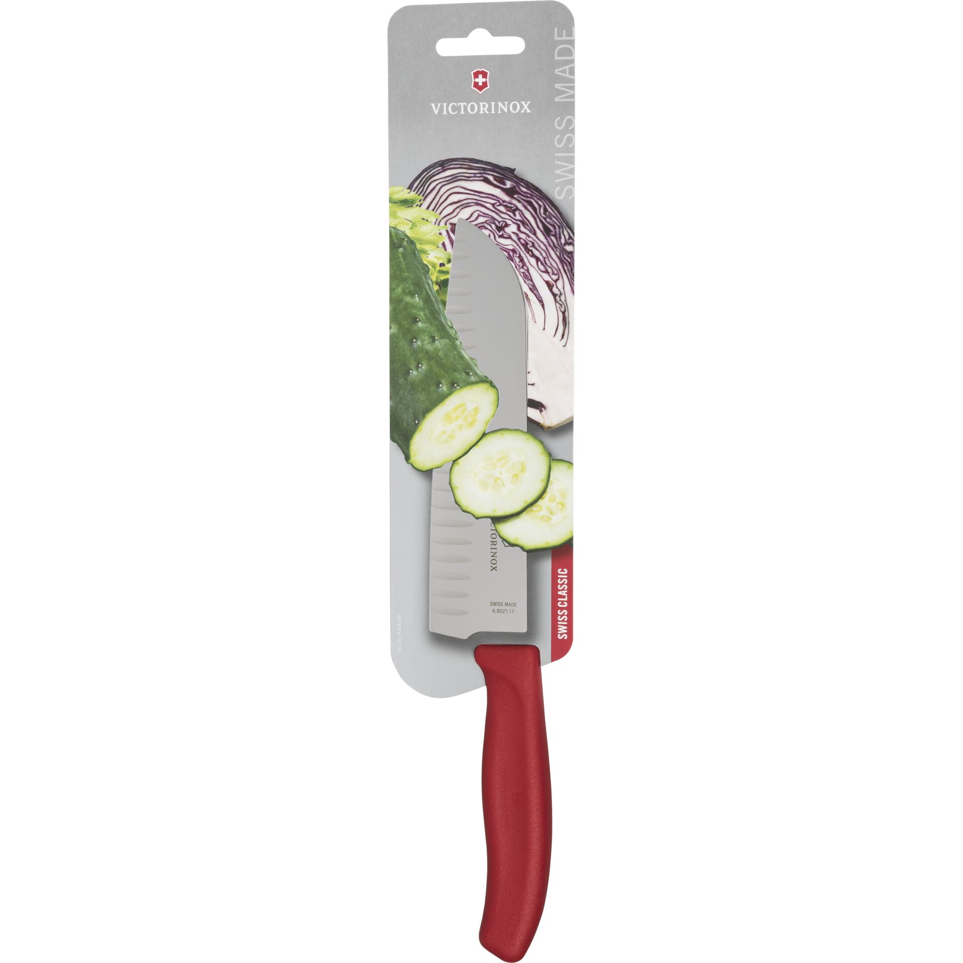 Victorinox Swiss Classic Santoku Knife 17cm red