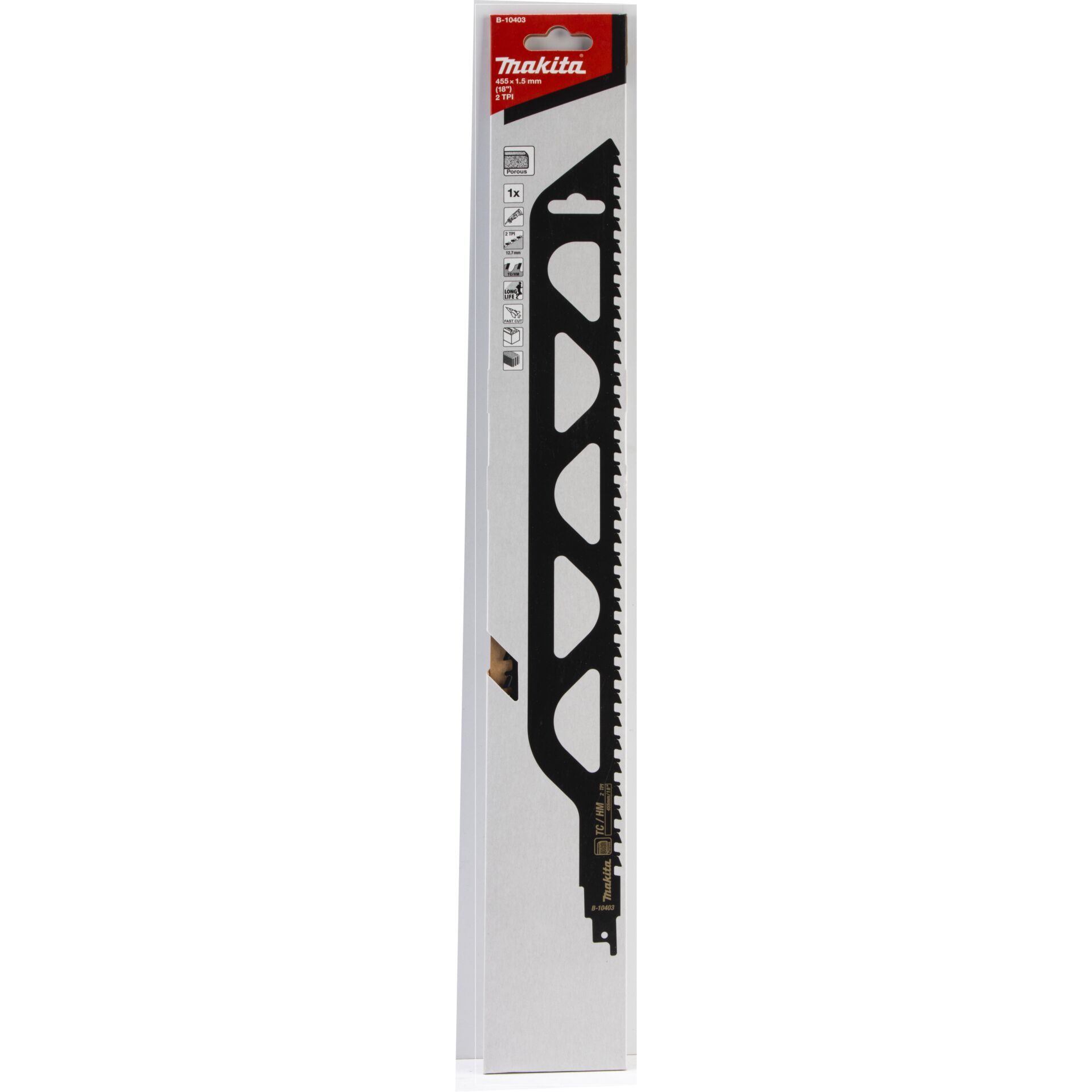 Makita Reciprosaw Blade HM 455x1.5mm, 2TPI