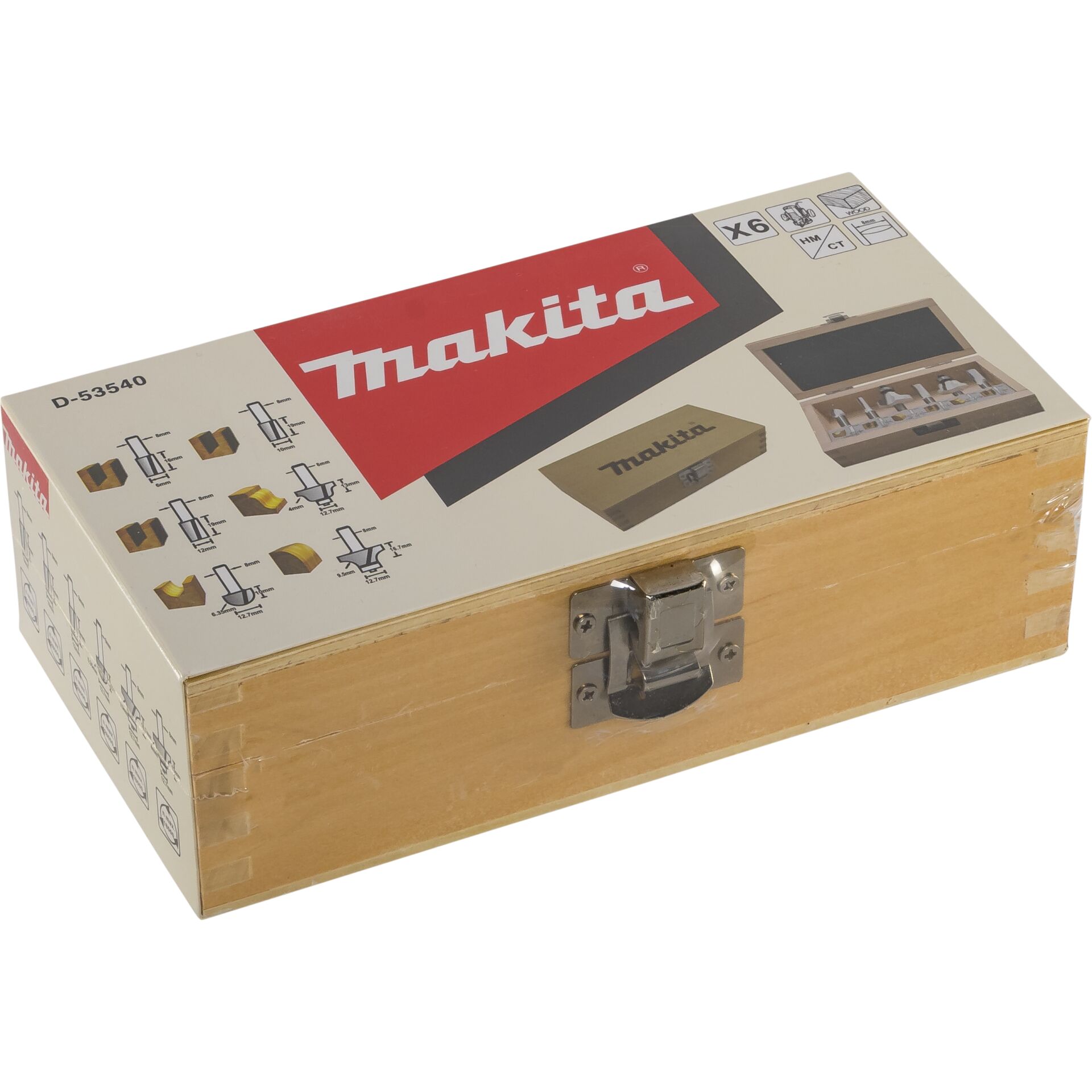 Makita Router Bit Set 8 mm 6 pcs