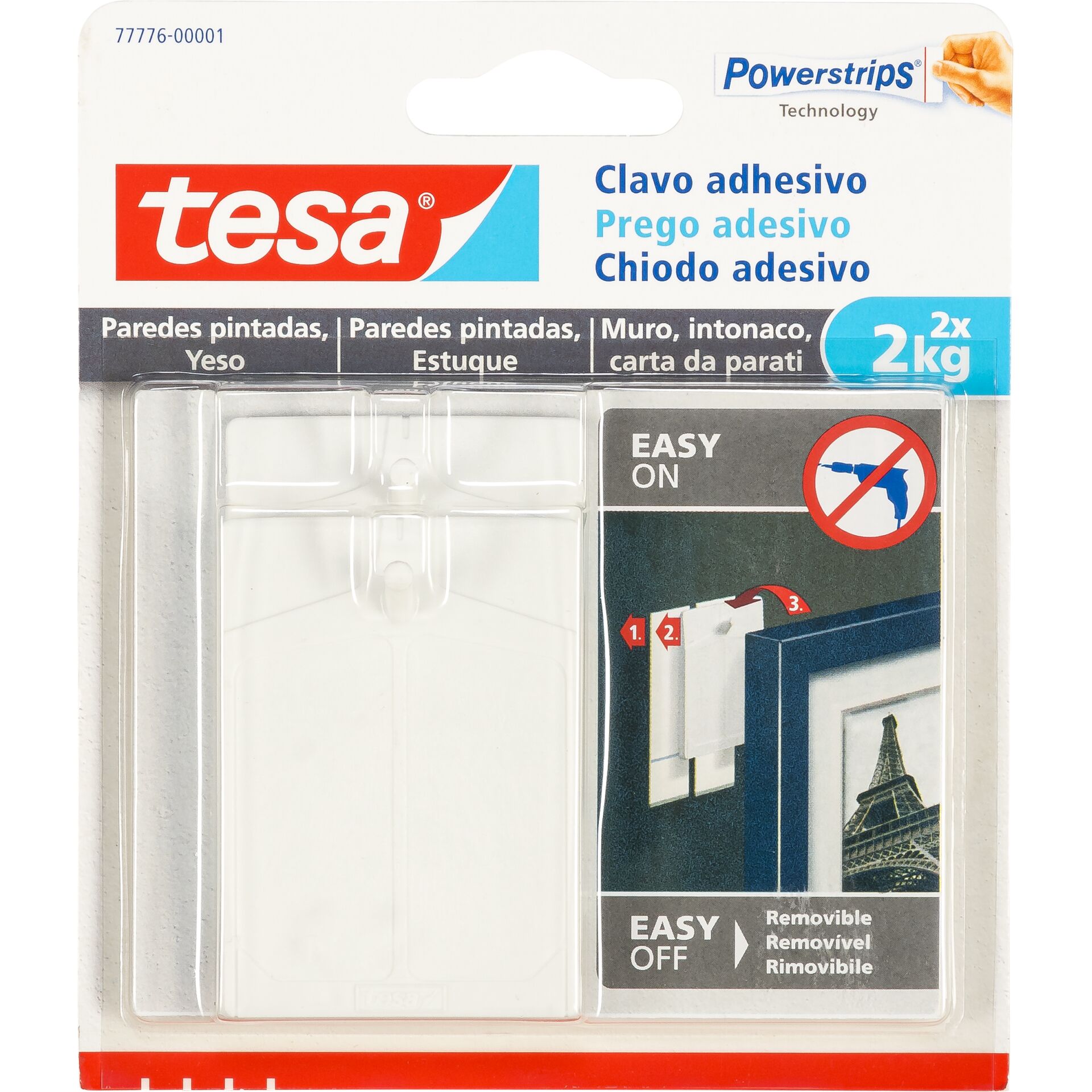 Tesa Adhesive Nail 2kg 2 pcs. 77776 for Wallpaper & Plaster