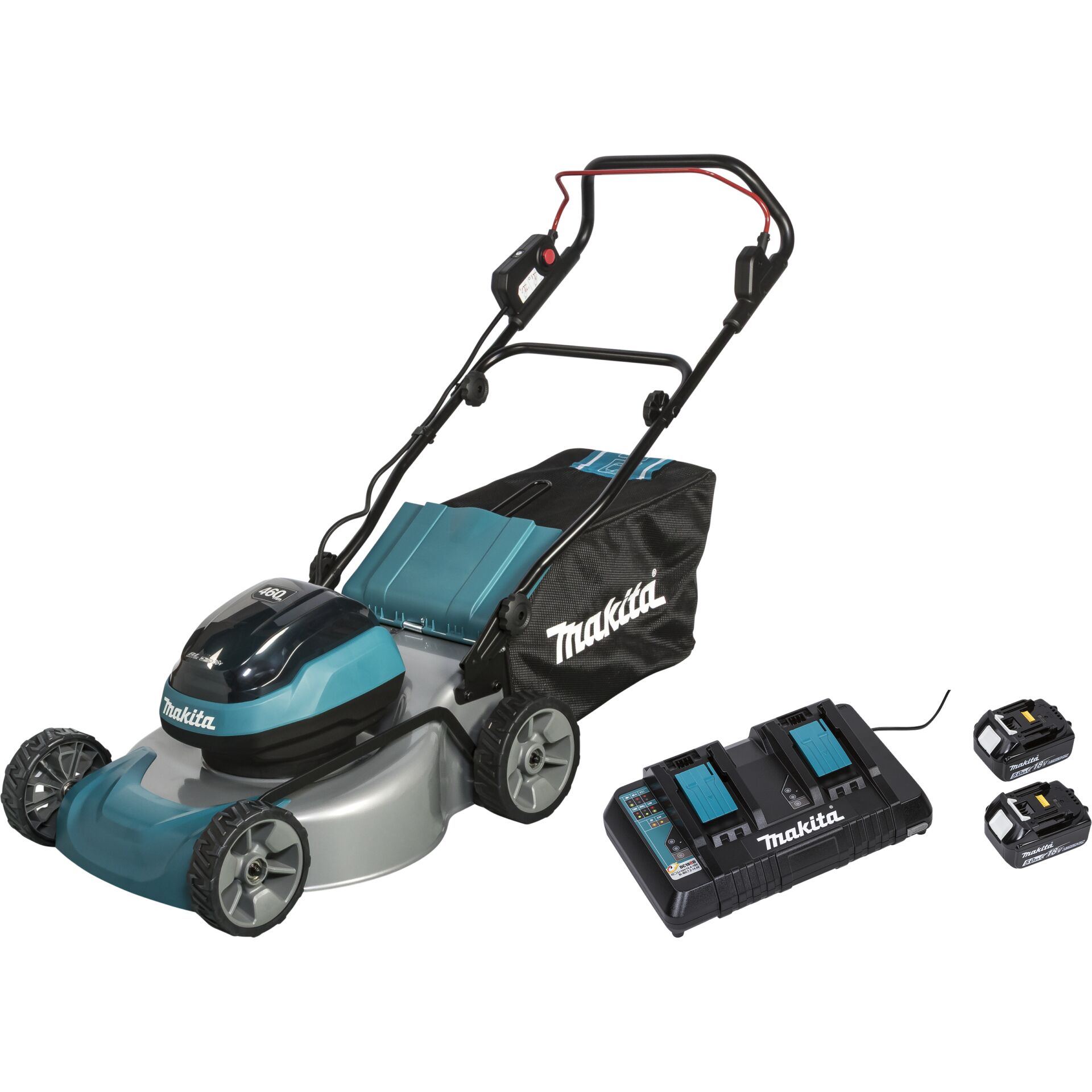 Makita DLM466PT2 Cordless Lawn Mower 2x18V