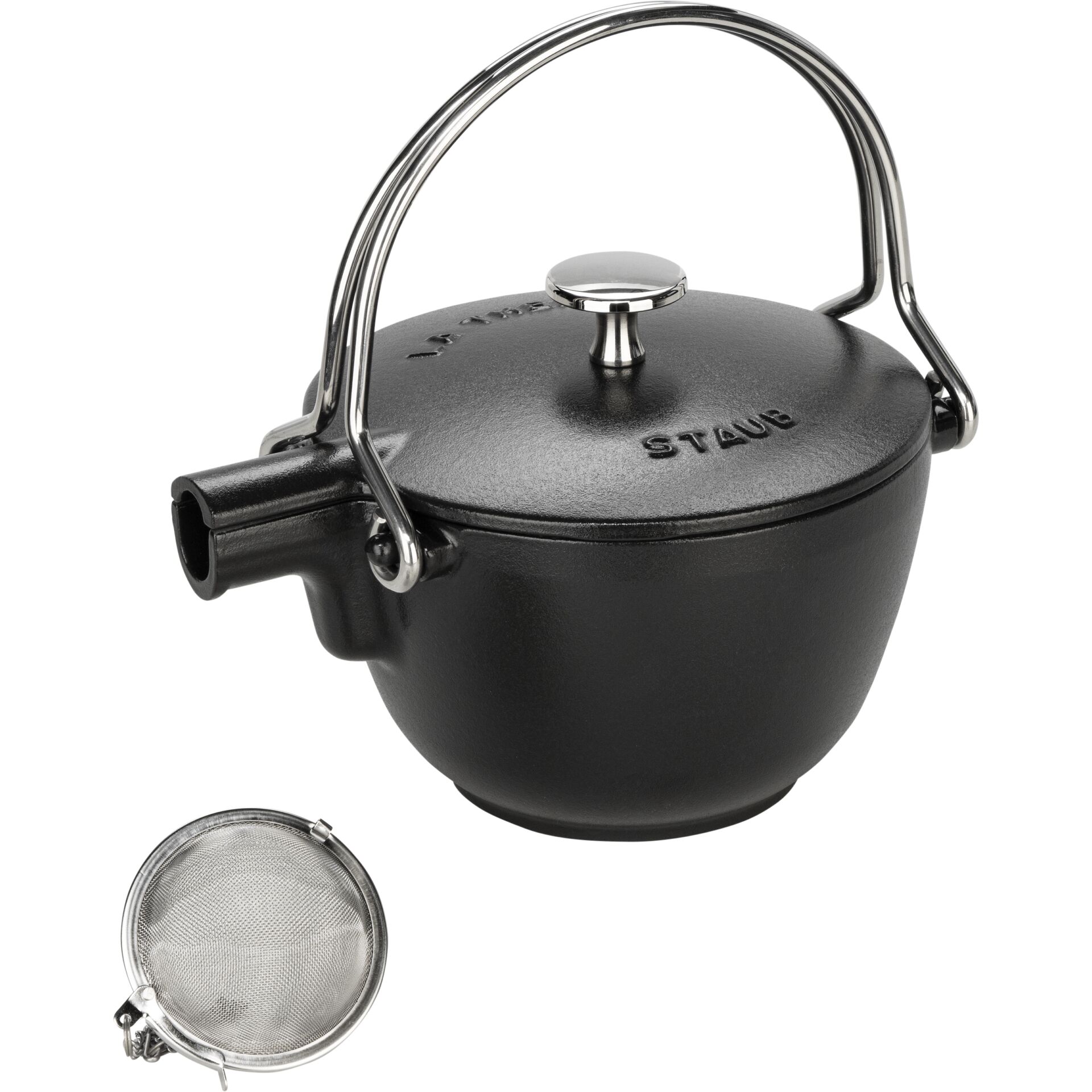 Staub Teapot 1,15 L round, Black Cast Iron