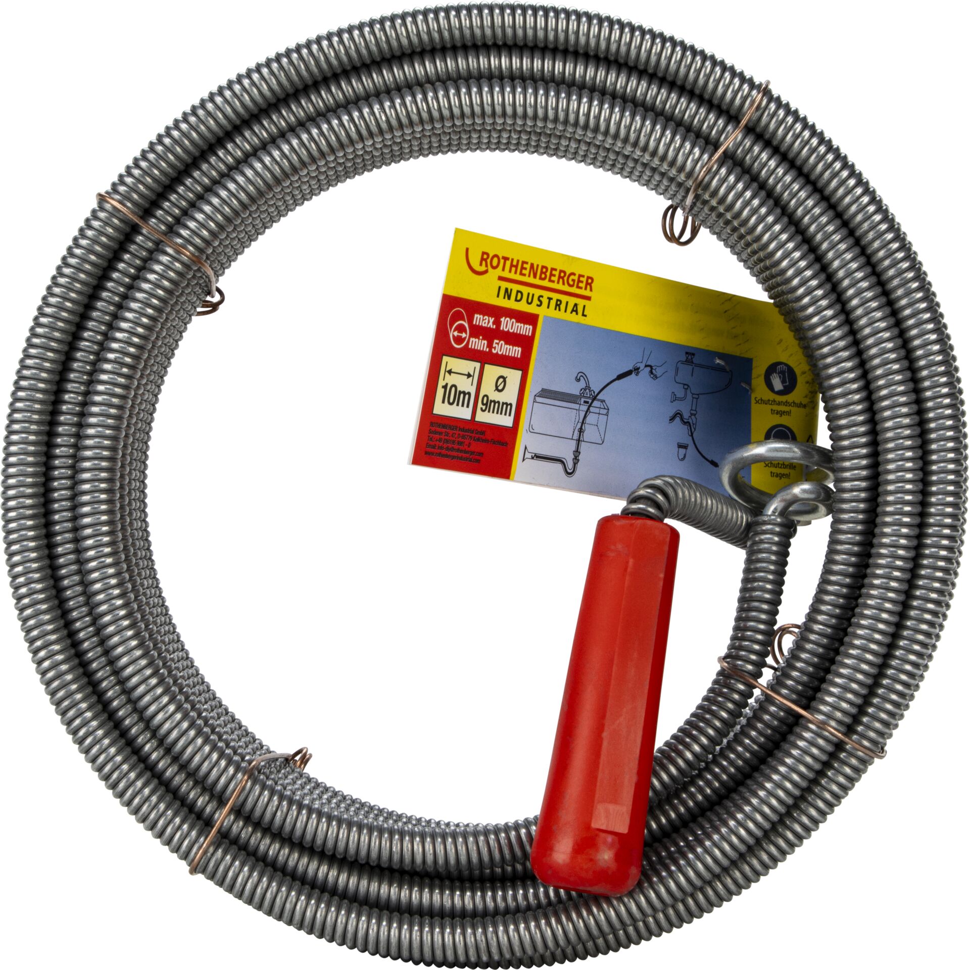 Rothenberger Industrial Cleaning Spiral with Retrieval Drill 10m