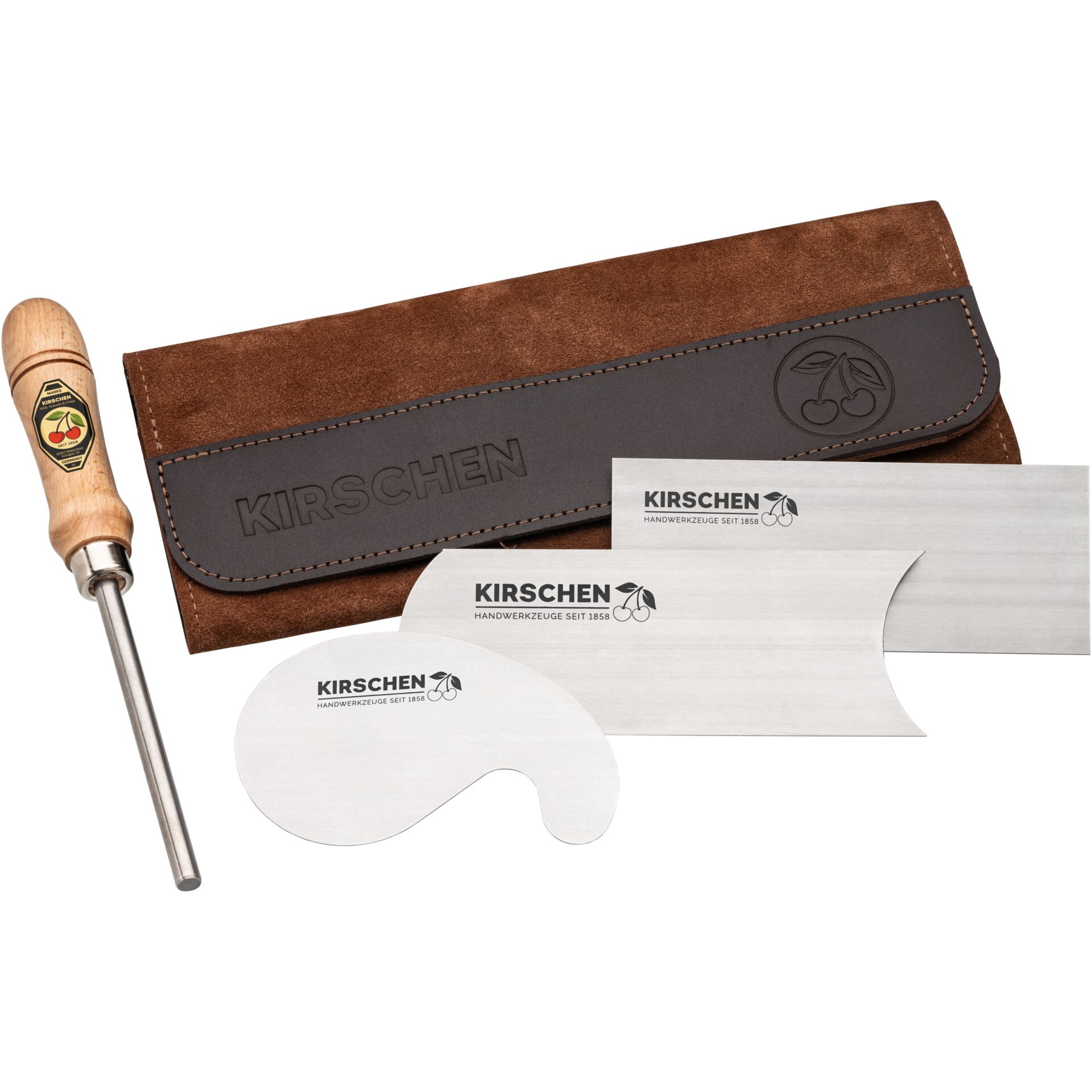 Kirschen Scrap set in leather case 4 pcs.