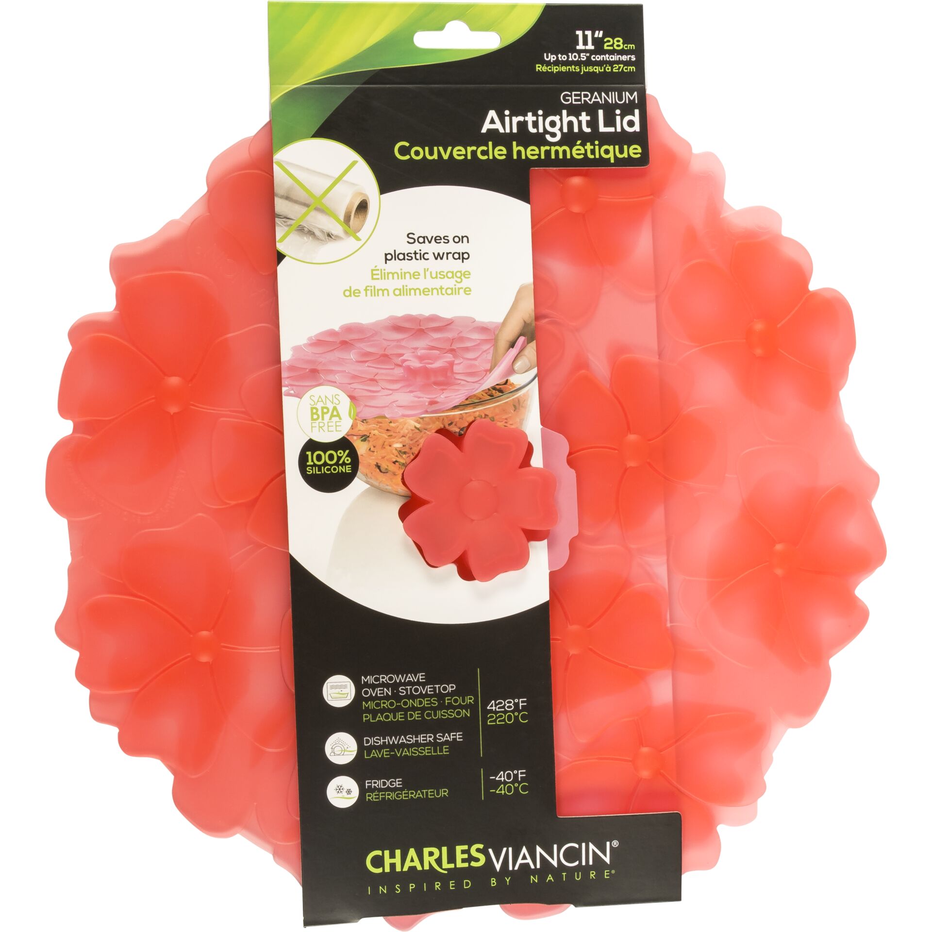Charles Viancin GERANIUM Lid Silicone 28cm Fuschia