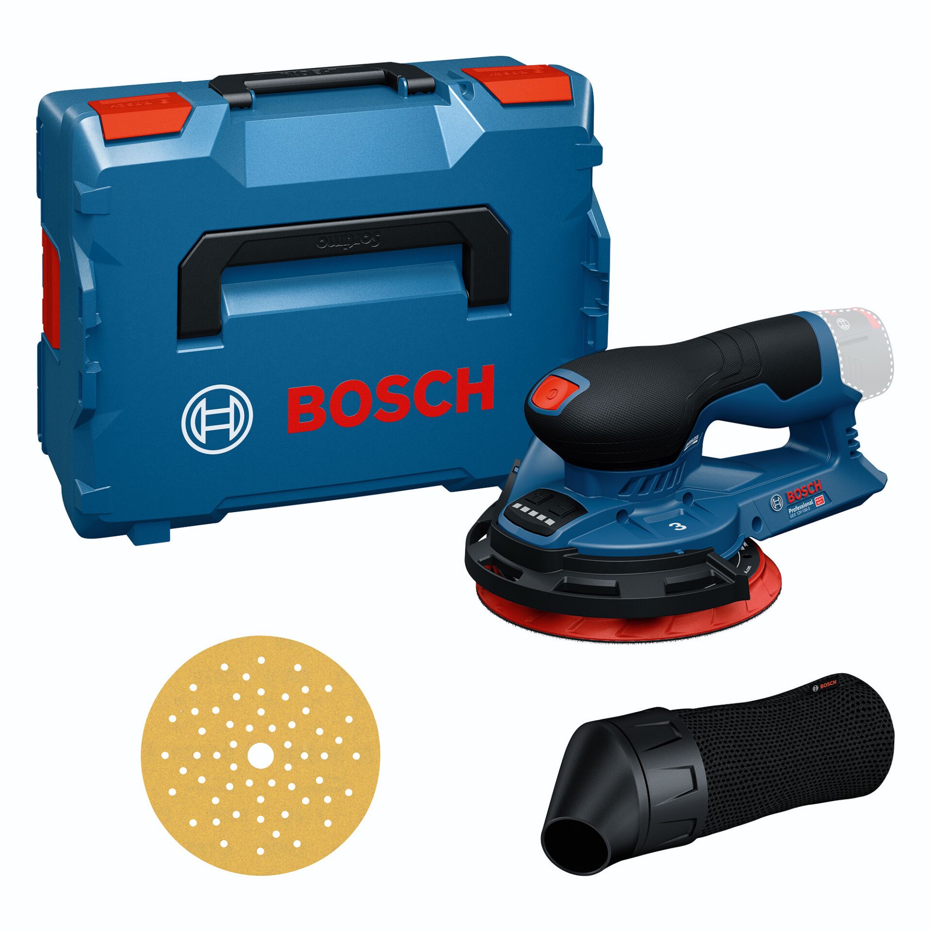 Bosch GEX 12V-150-3 in L-BOXX Akku-Exzenterschleifer