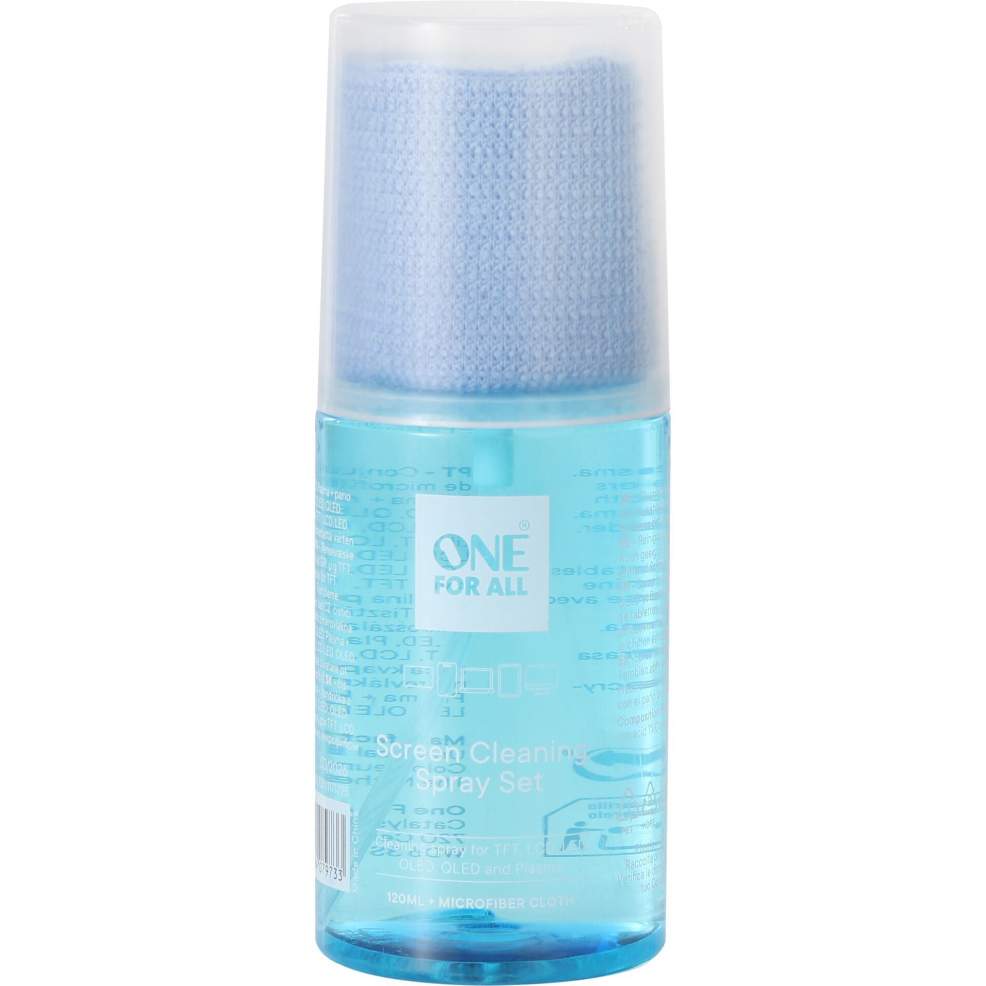 One for All Reinigungsset 120ml Spray mit Mikrofasertuch