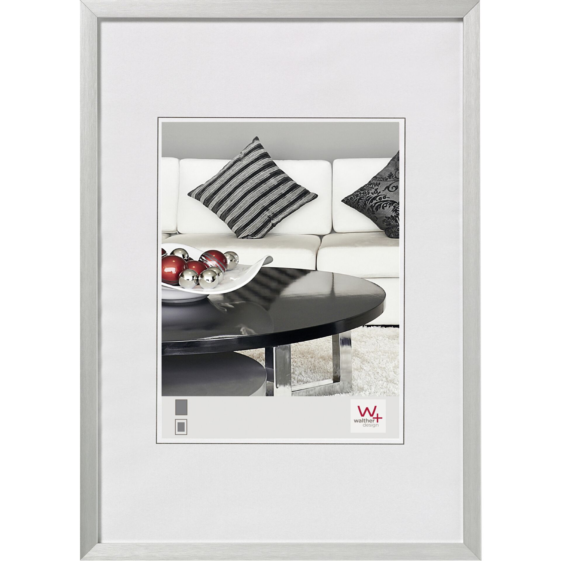 Walther Chair 30x40 Aluminum silver AJ040S