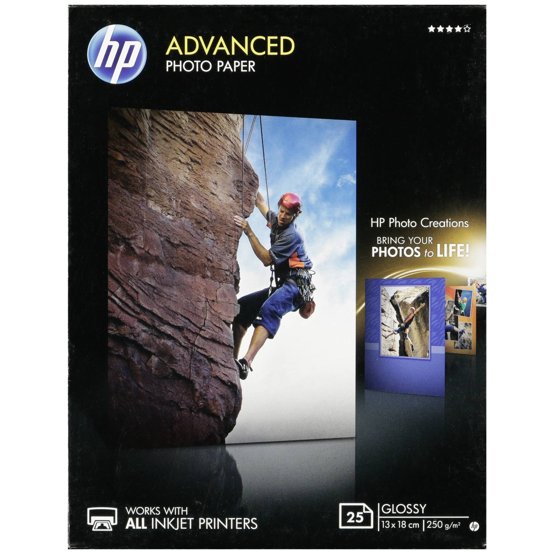 HP Advanced Glossy Photo Paper 13x18 cm, 25 Sheet, 250 g Q8696A