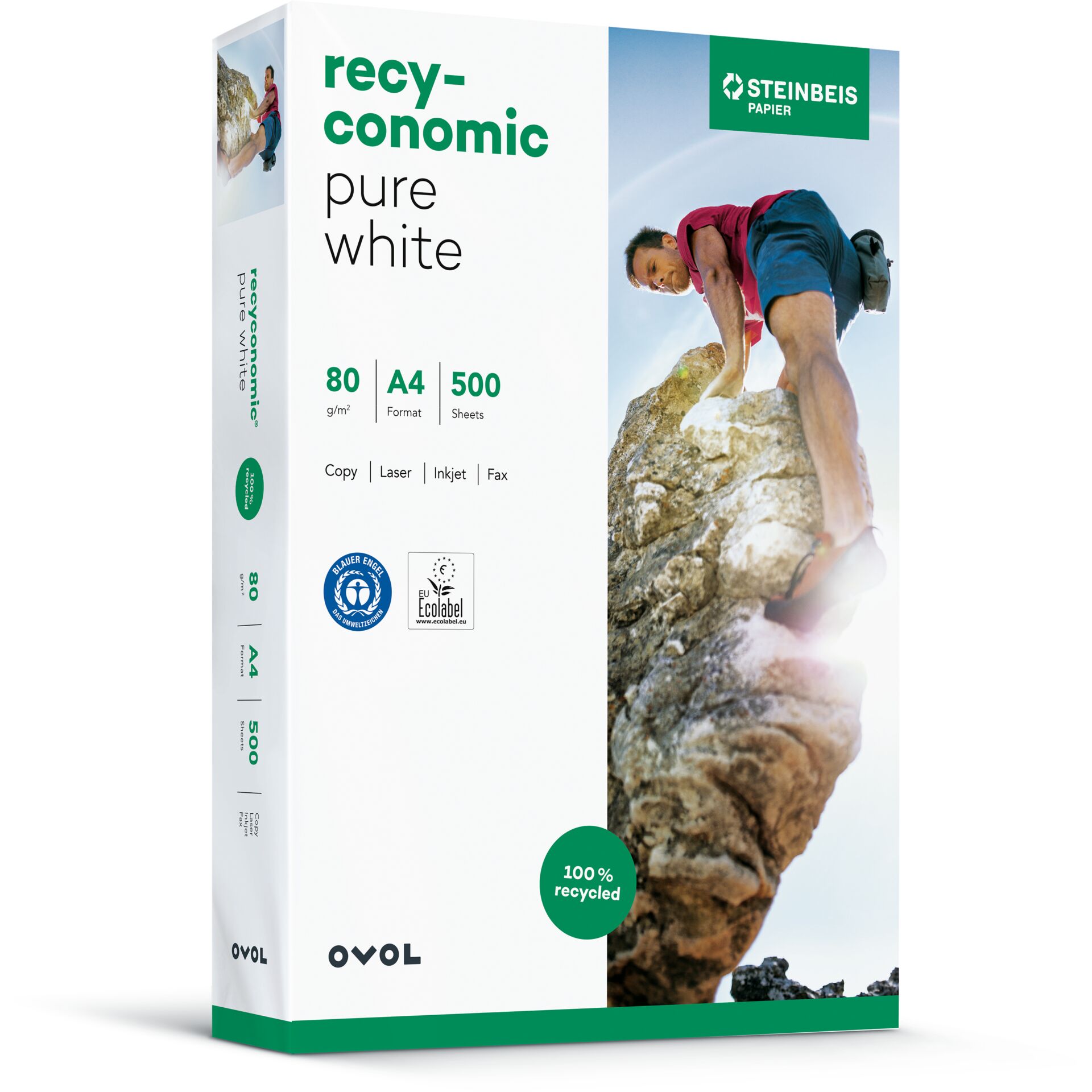 Recyconomic Pure White ISO 90 A 4 500 Sheets 80 g