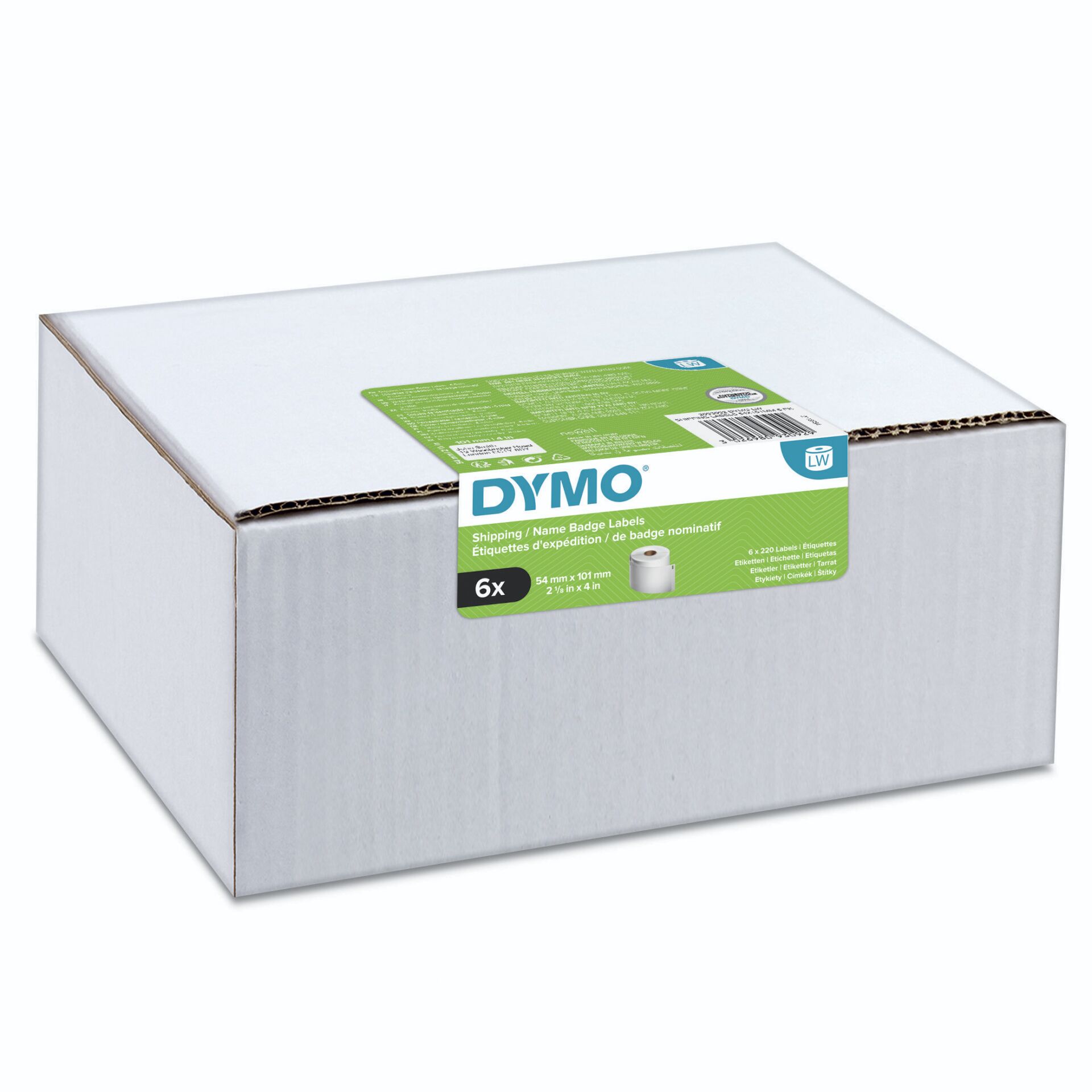 Dymo Labels 54 x 101 mm white 6x 220 pcs.