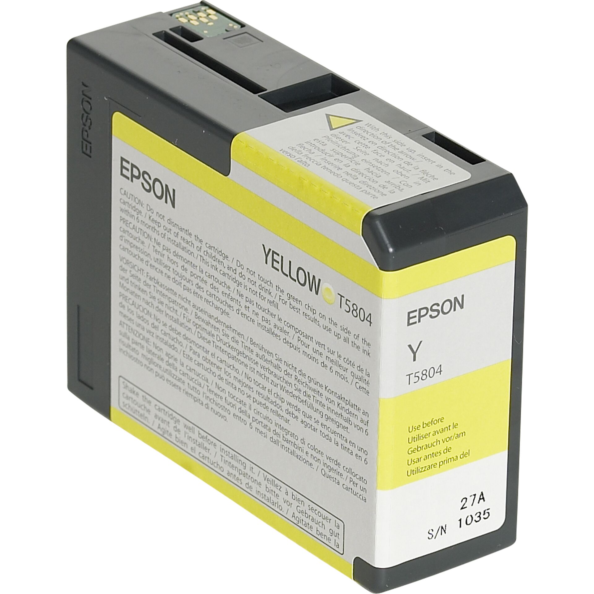 Epson ink cartridge yellow T 580 80 ml T 5804