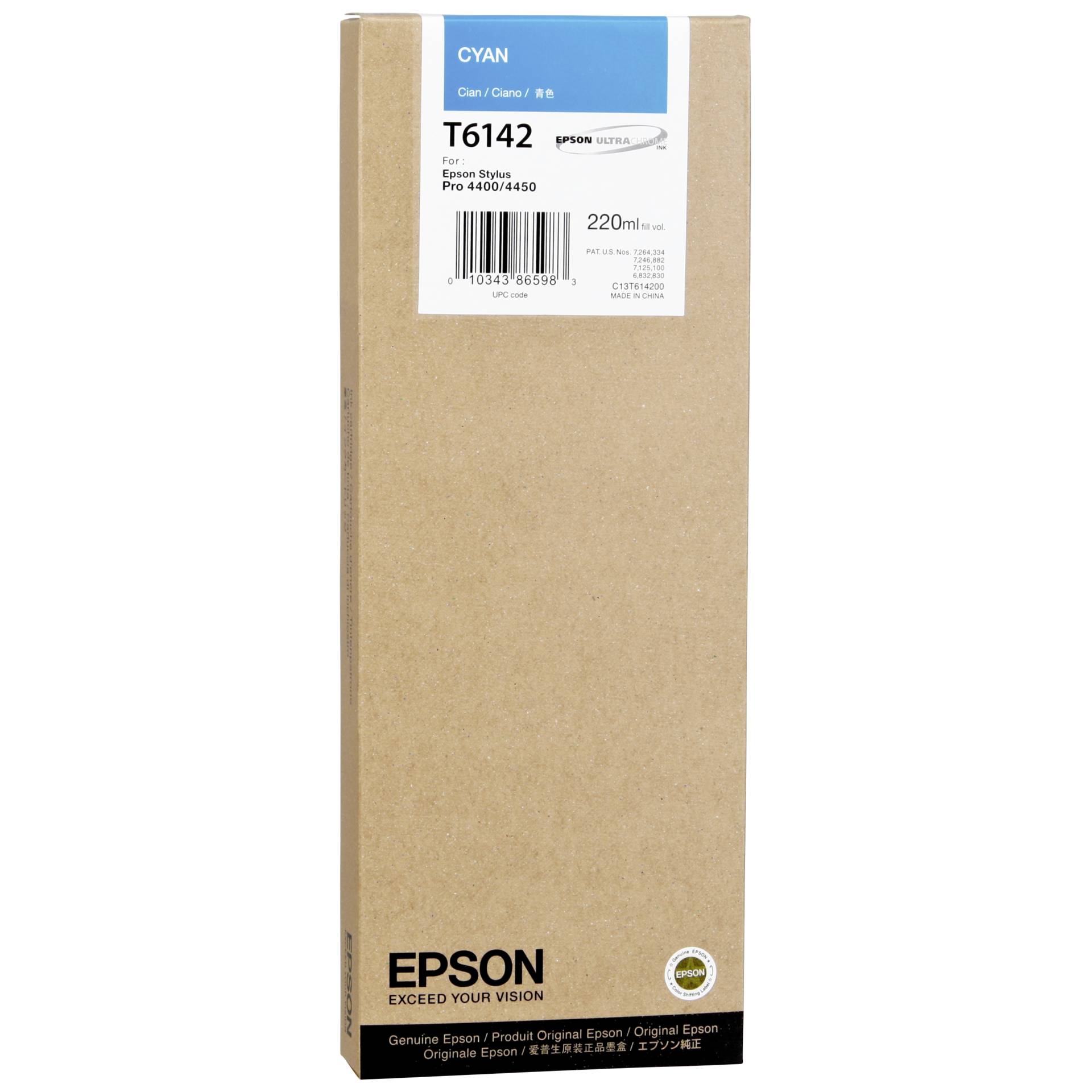 Epson ink cartridge cyan T 614 220 ml T 6142