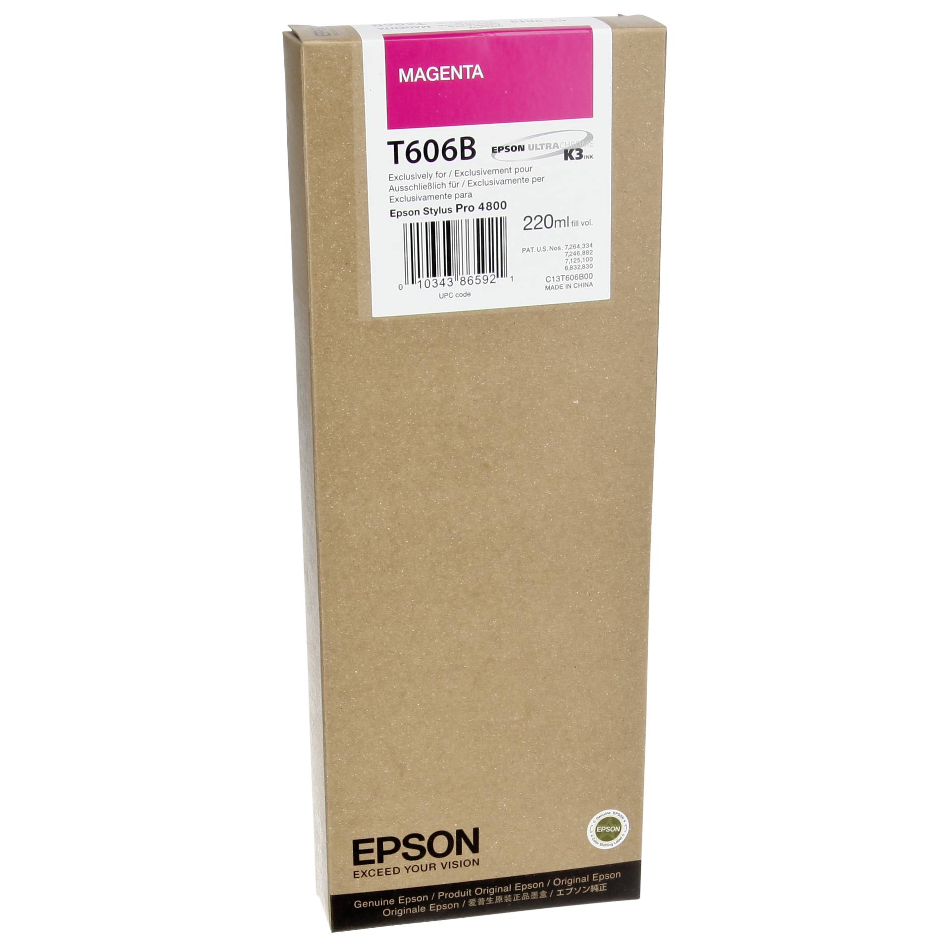 Epson ink cartridge magenta T 606 220 ml T 606B