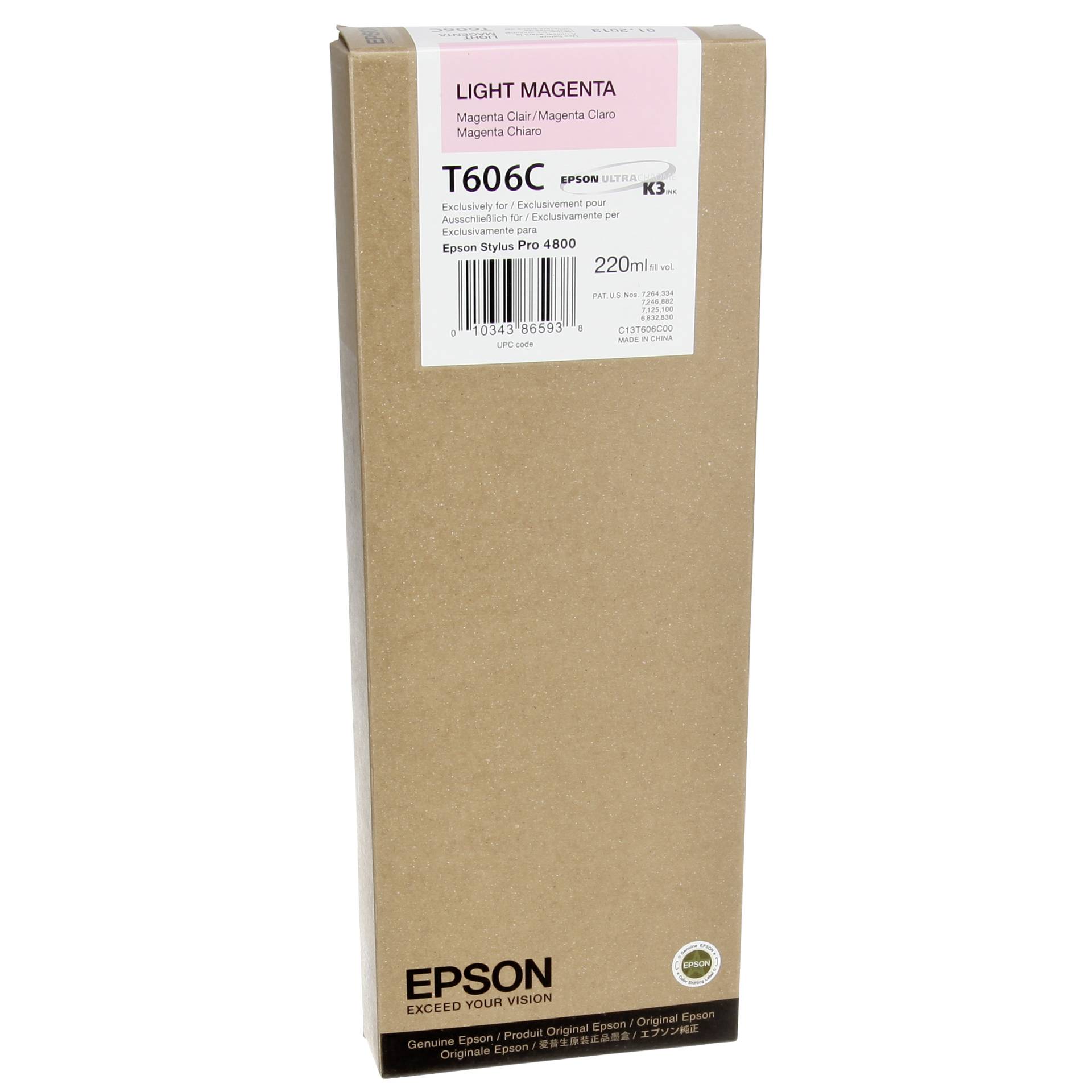 Epson ink cartridge light magenta T 606 220 ml T 606C
