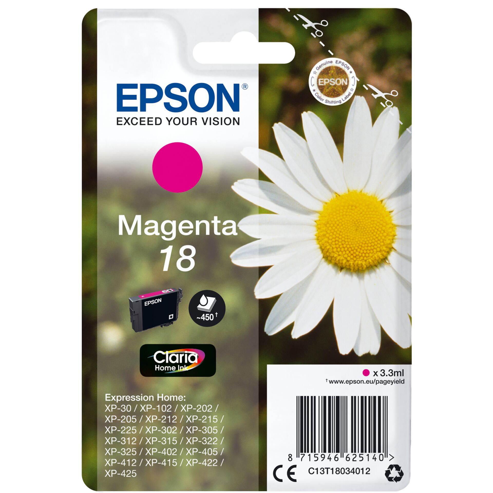 Epson ink cartridge magenta Claria Home T 180 T 1803