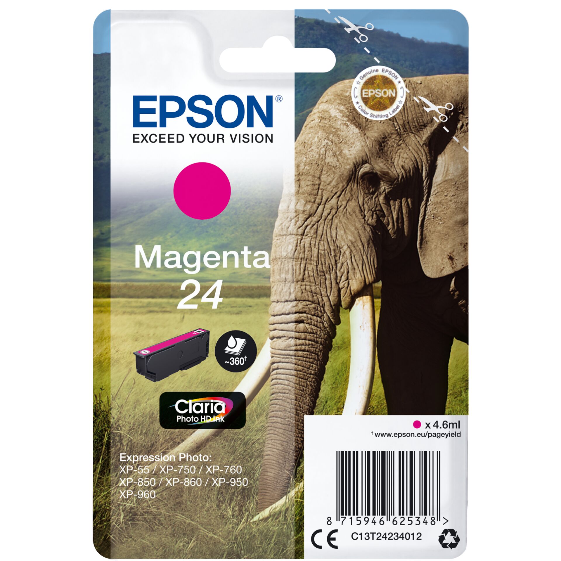 Epson ink cartridge magenta Claria Photo HD T 242 T 2423