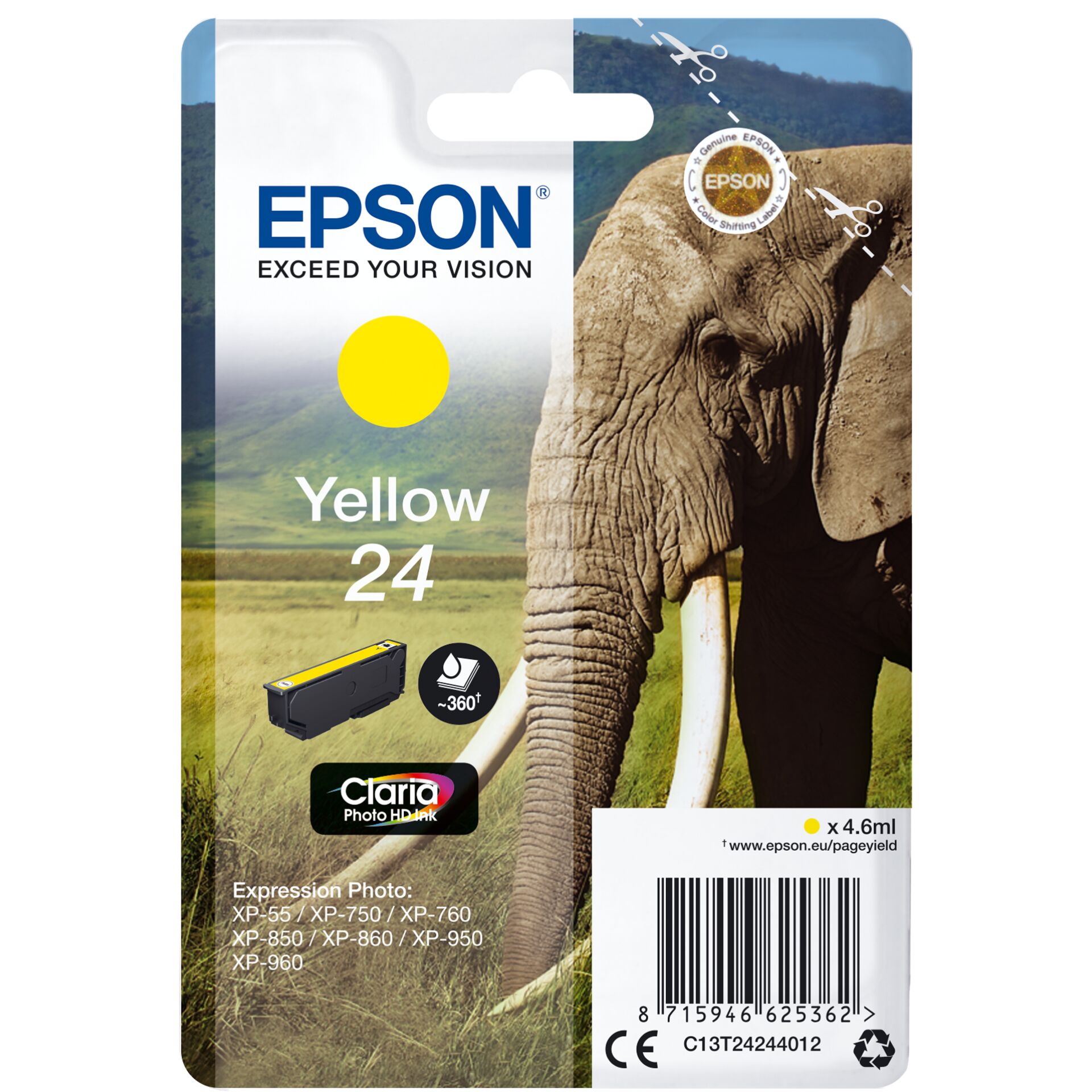 Epson ink cartridge yellow Claria Photo HD T 242 T 2424