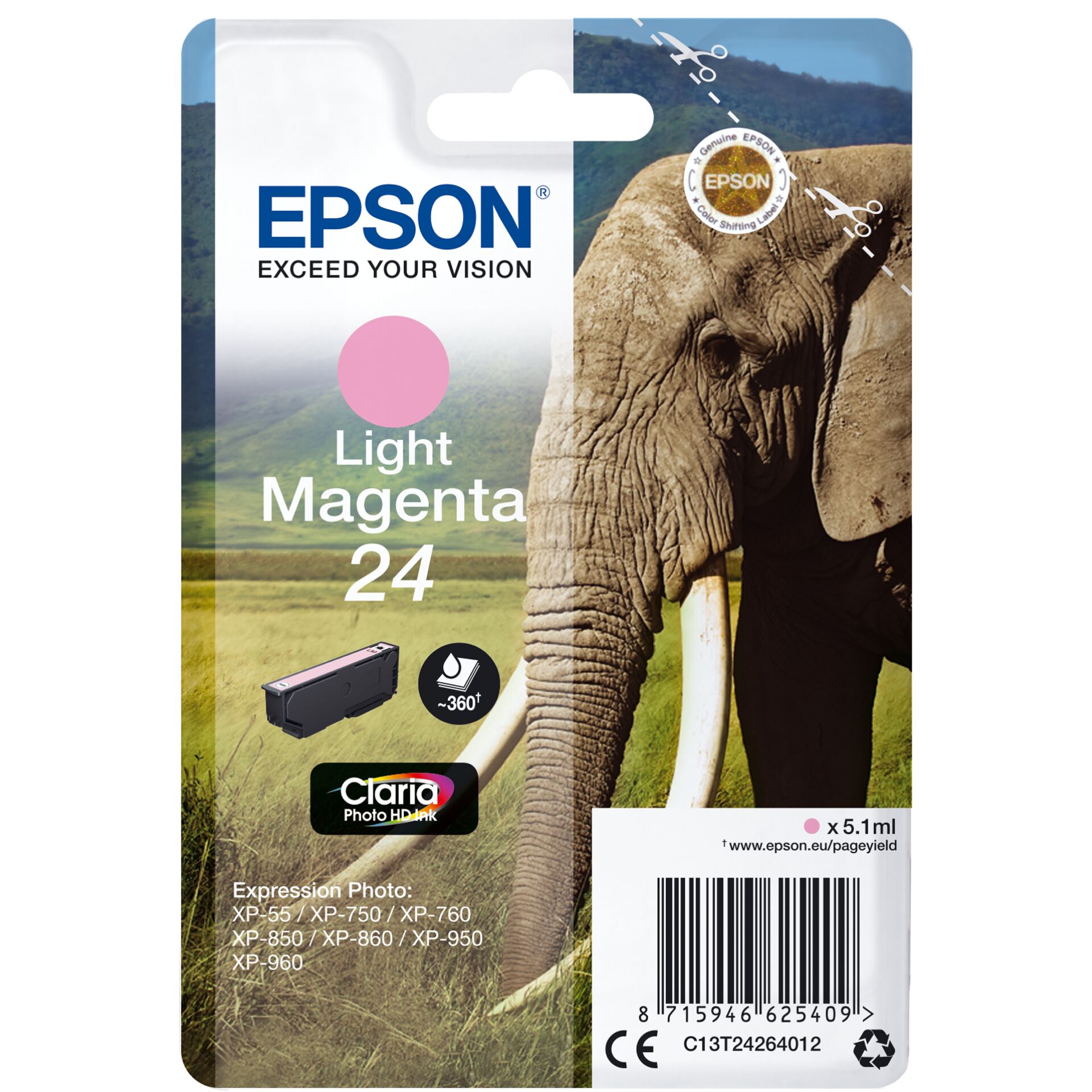 Epson ink cartridge light magenta Claria Photo HD T 2426
