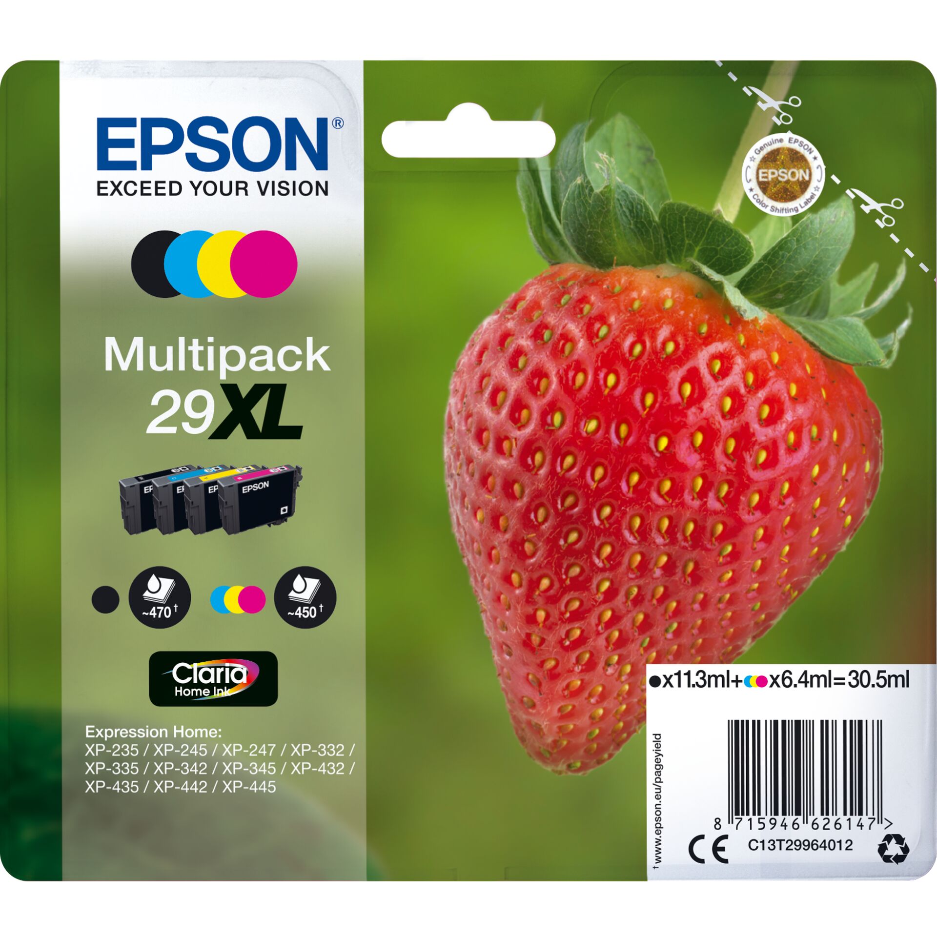 Epson Claria Home Multipack 29XL BK/C/M/Y T 2996