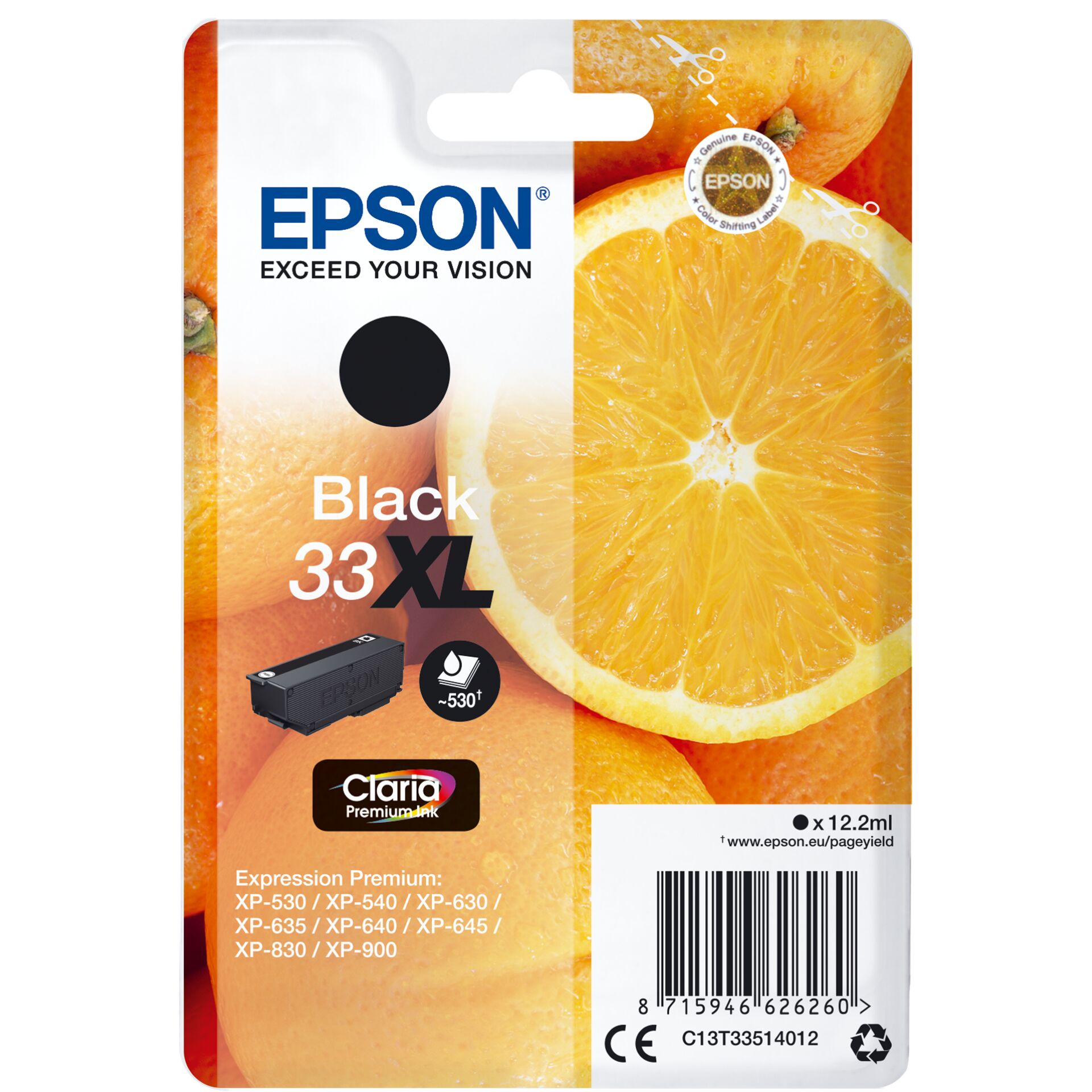 Epson ink cartridge black XL Claria Premium 33 T 3351