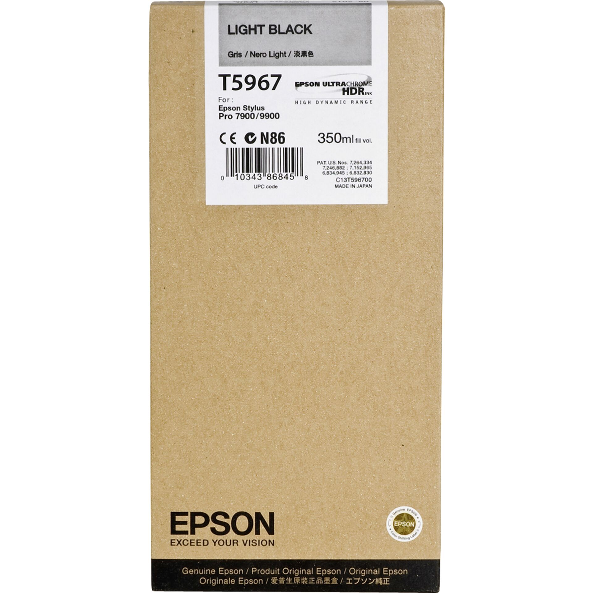 Epson ink cartridge light black T 596 350 ml T 5967