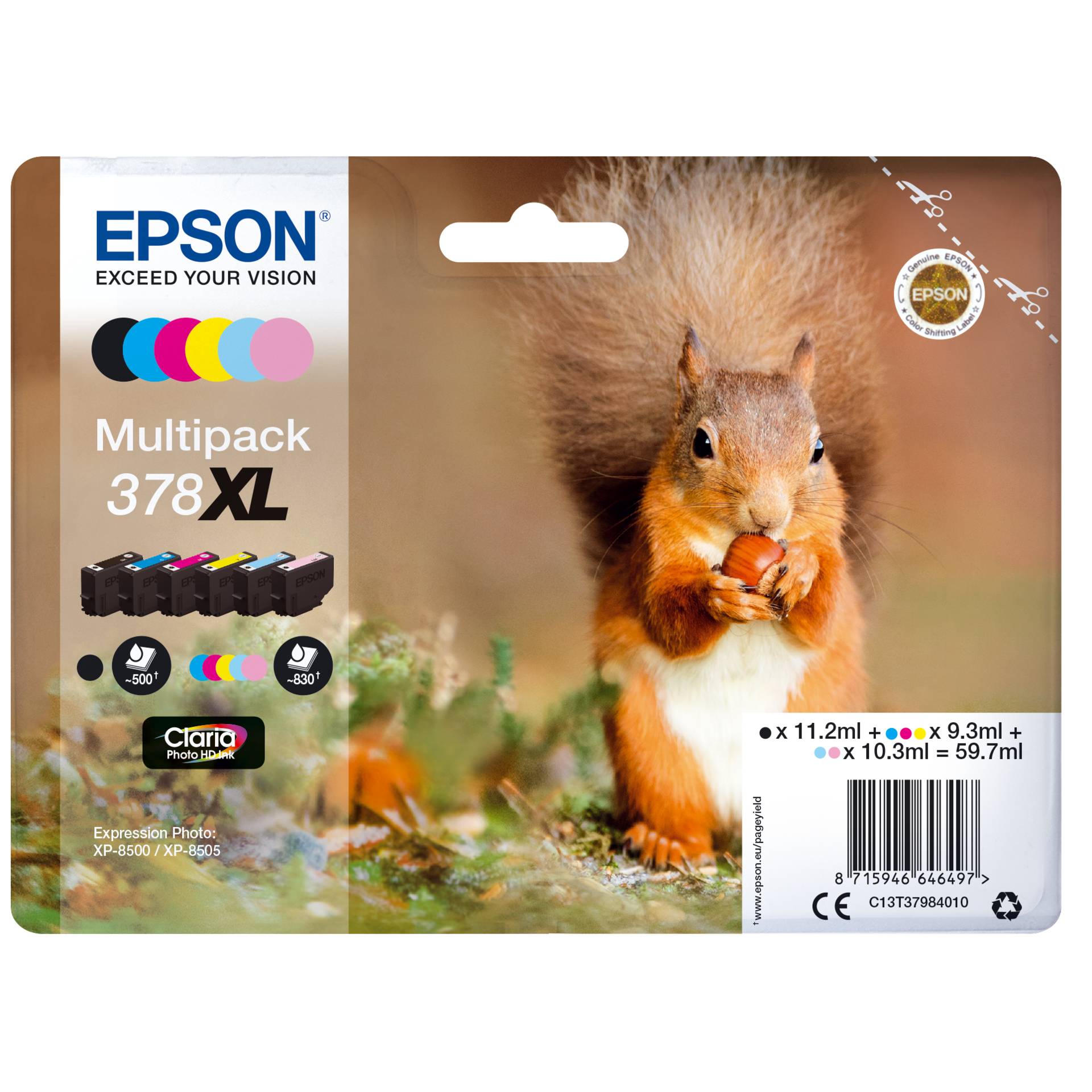 Epson Multipack Claria Photo HD T 378 XL (6 colors) T 3798