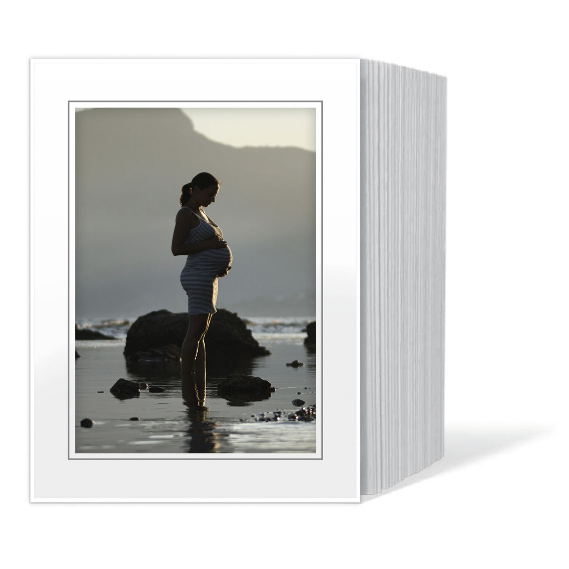 1x125 Daiber Passepartouts 13x18 white/grey line