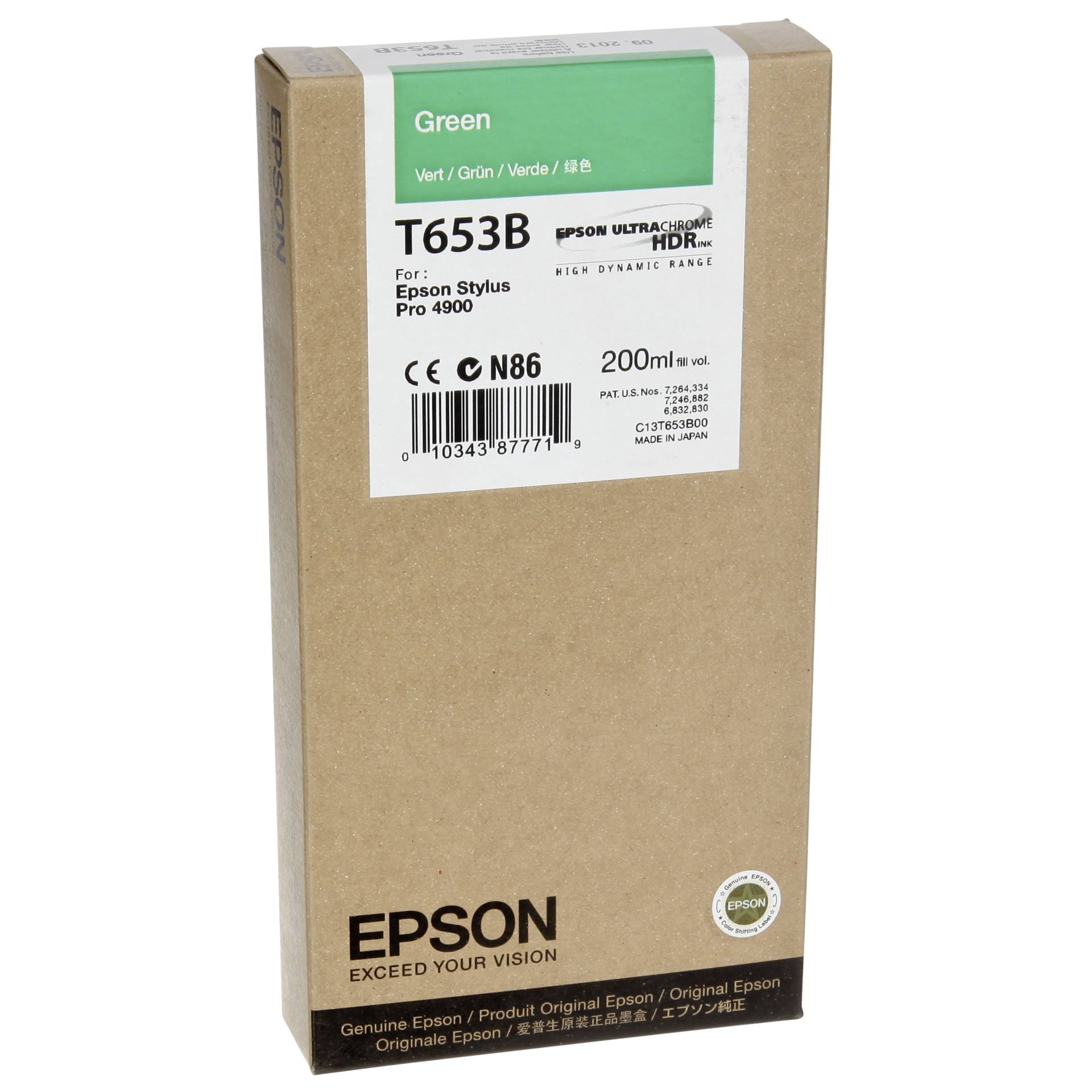 Epson ink cartridge green T 653 200 ml T 653B