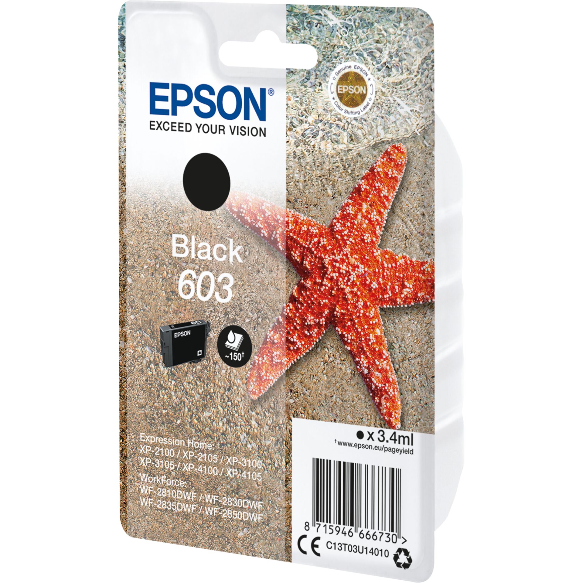 Epson ink cartridge black 603 T 03U1