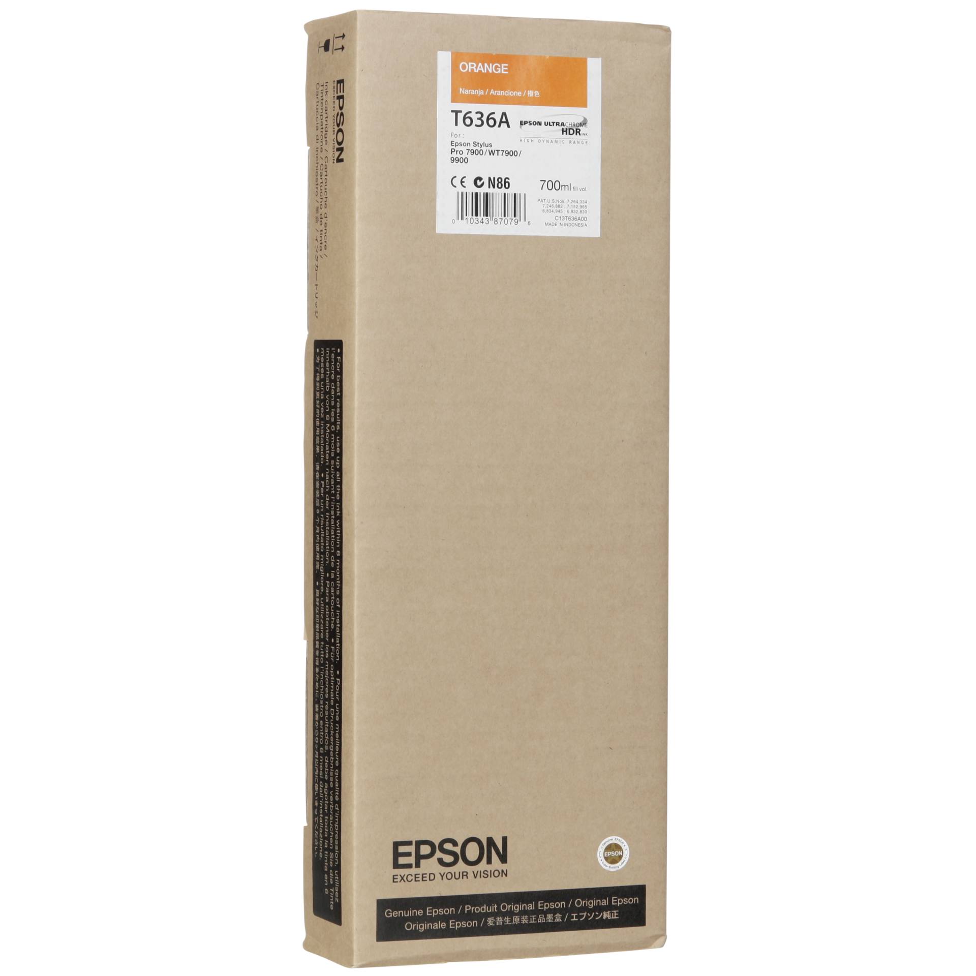 Epson ink cartridge orange T 636 700 ml T 636A