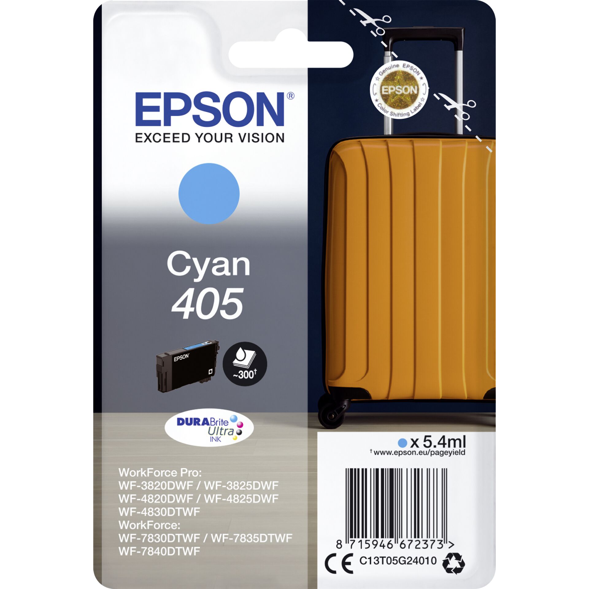 Epson ink cartridge cyan DURABrite Ultra Ink 405 T 05G2