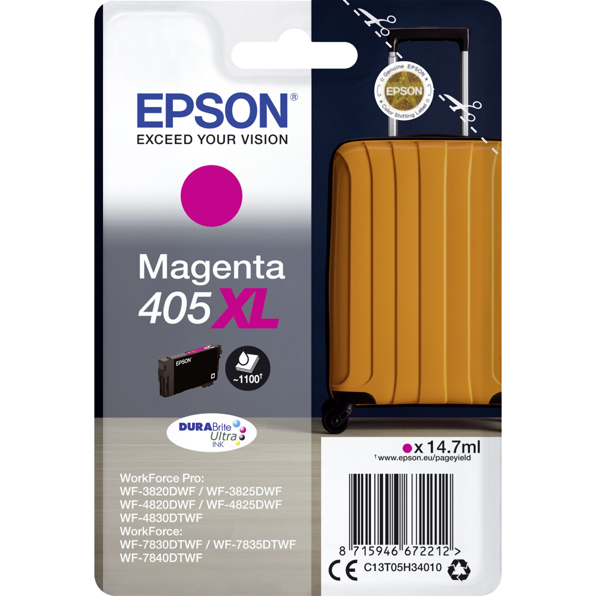 Epson ink cartridge magenta DURABrite Ultra Ink 405XL T 05H3