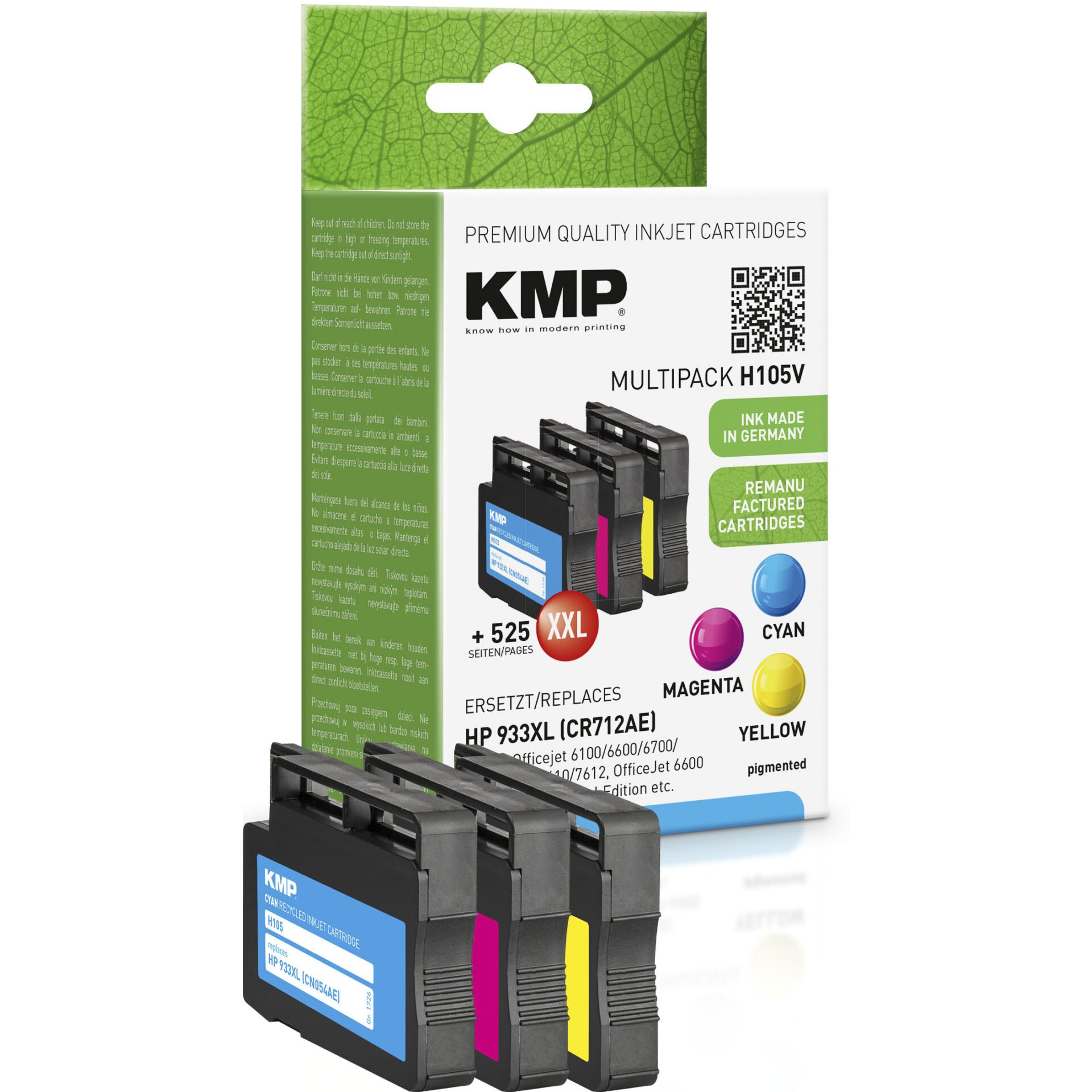 KMP 105V Promo Pack C/M/Y comp. with HP 933 XL