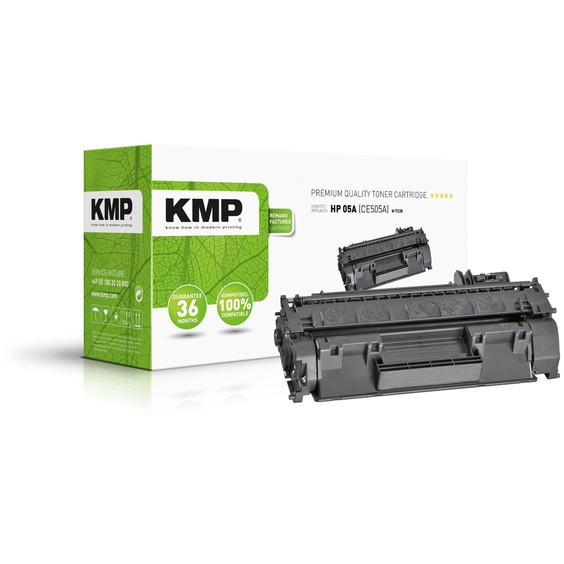 KMP H-T235 Toner black compatible with HP CE 505 A