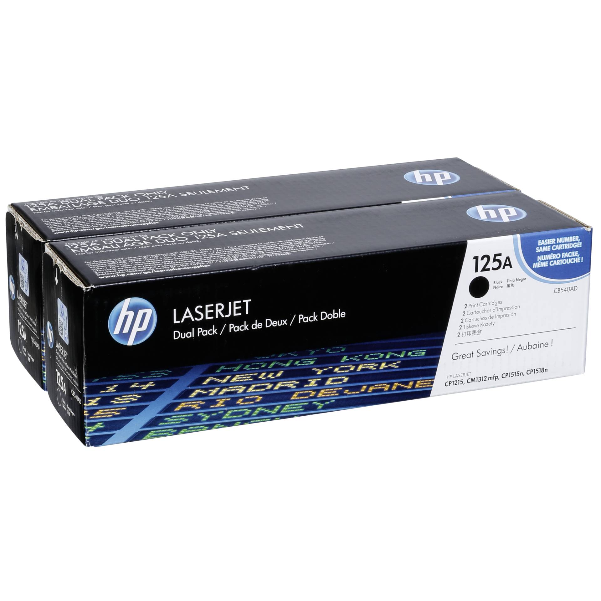 HP Toner CB 540 AD Twin Pack black No. 125 A
