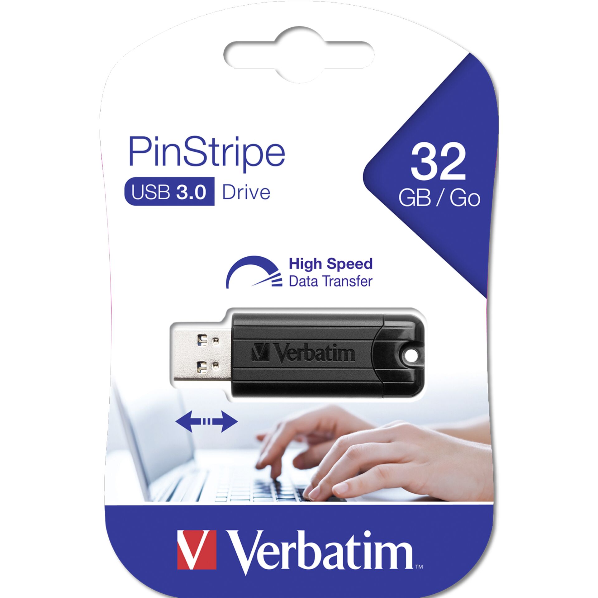 Verbatim Store n Go 32GB Pinstripe USB 3.0 black 49317