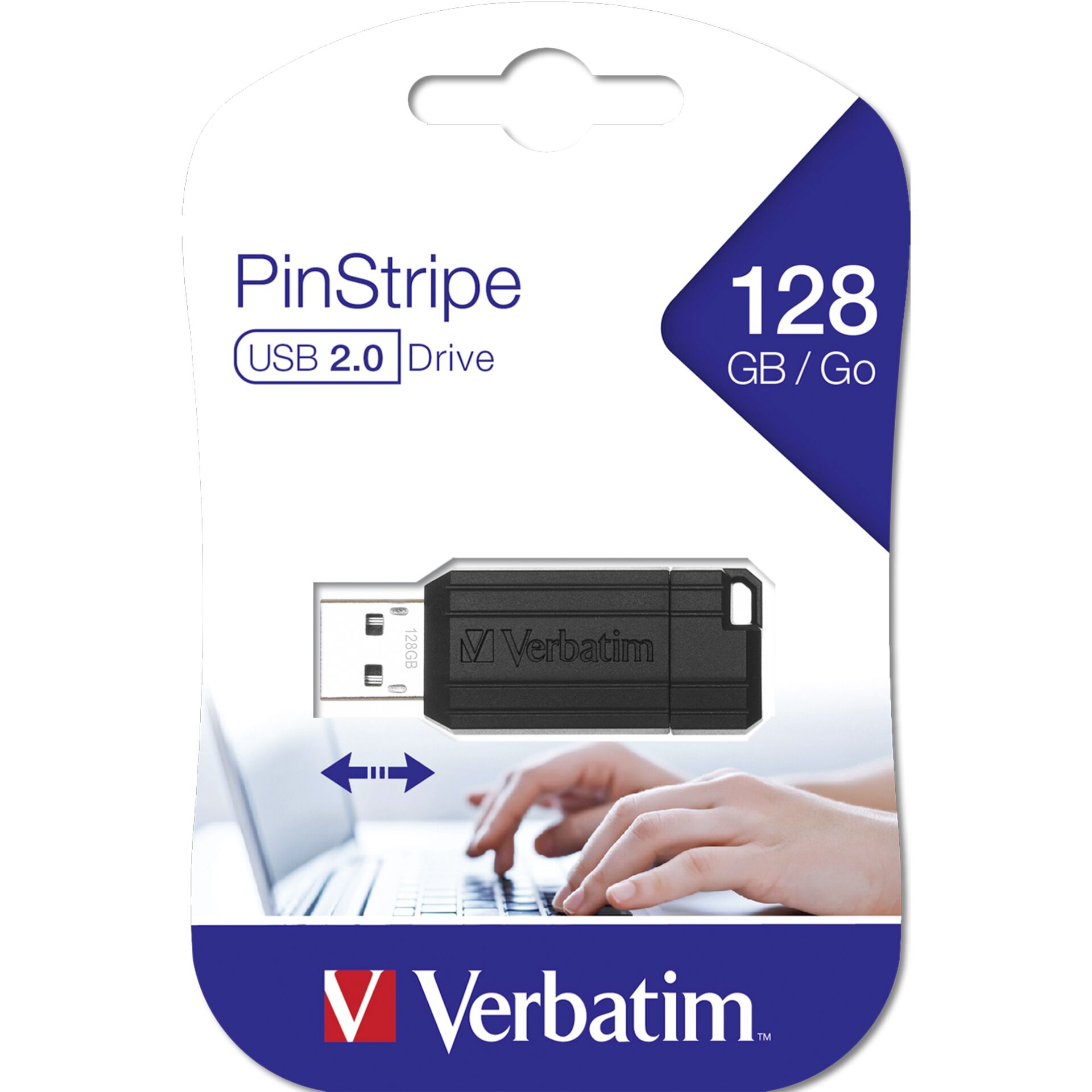 Verbatim Store n Go 128GB Pinstripe USB 2.0 black 49071