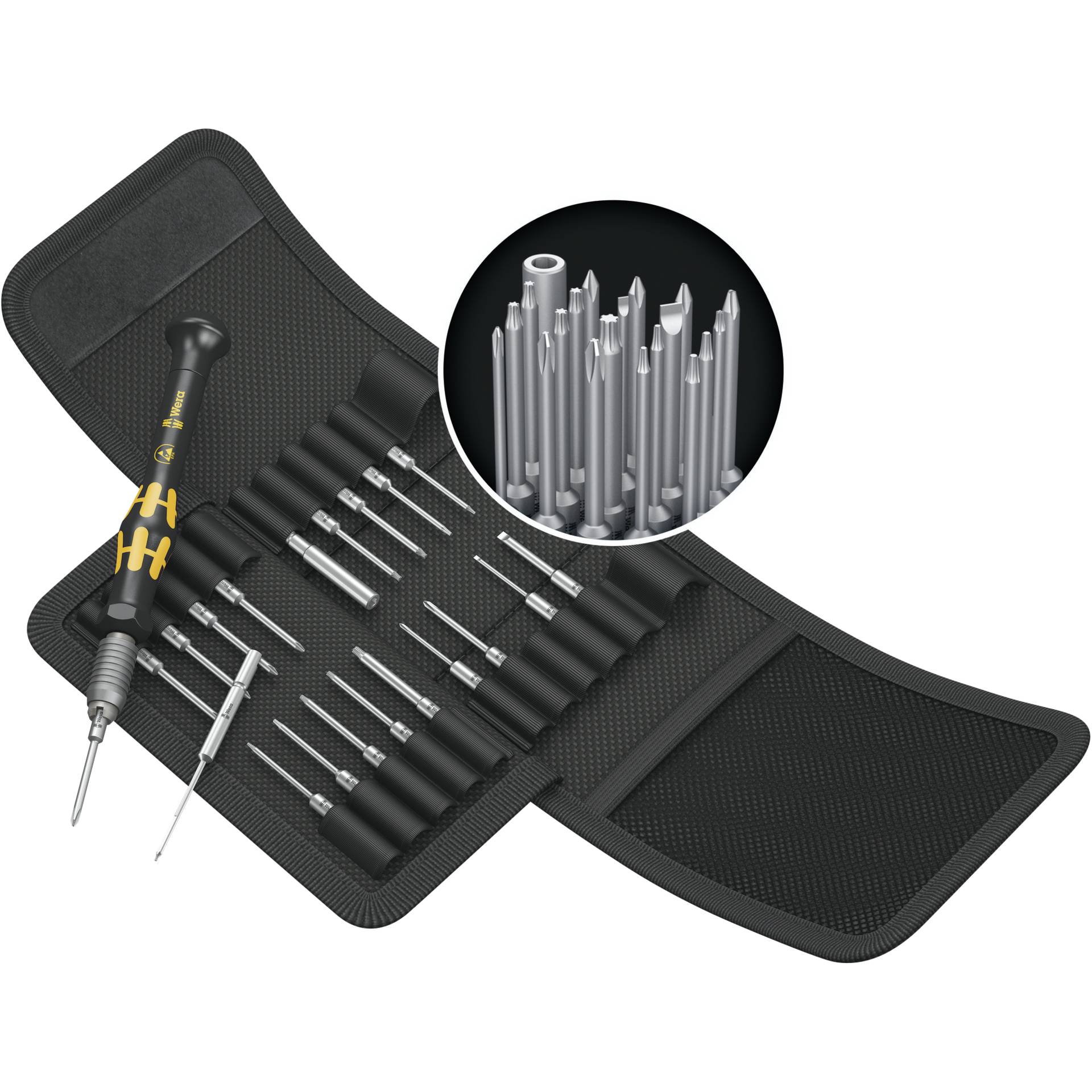 WERA Kraftform Kompakt Micro 21 ESD 1 w. foldable pouch