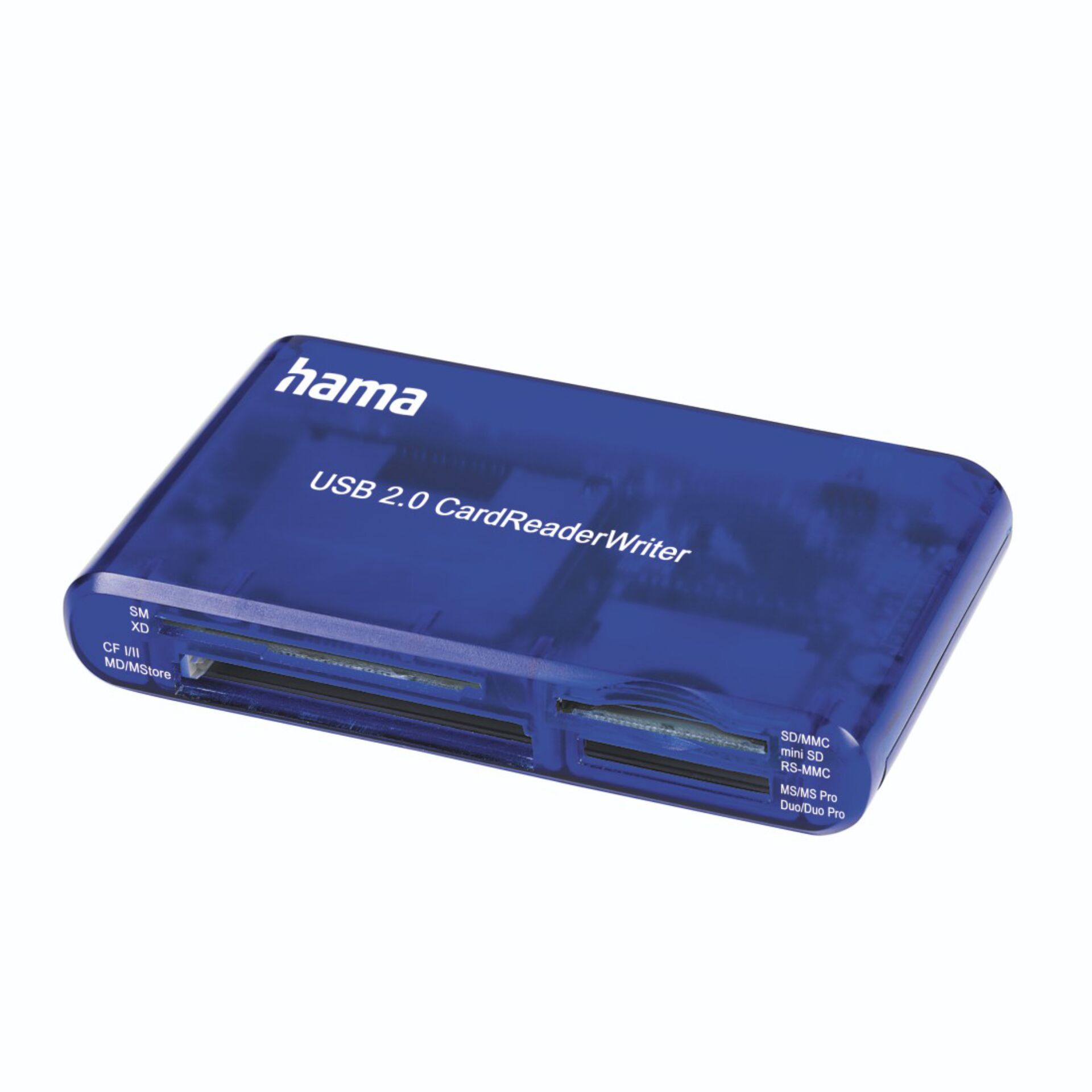 Hama USB 2.0 Multi Card Reader 35 in 1, blue 55348