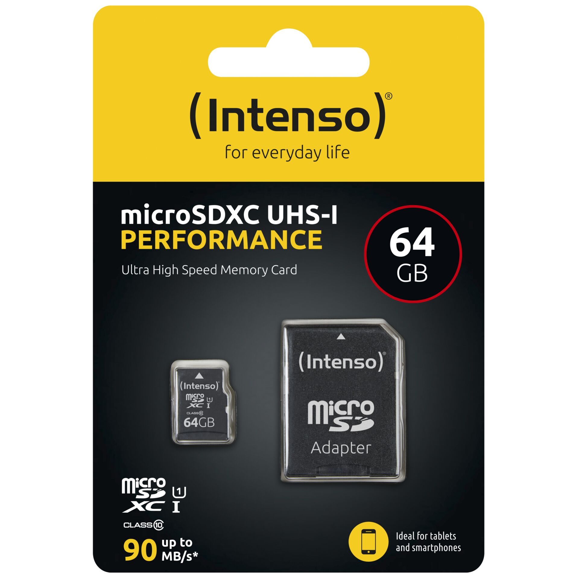 Intenso microSDXC 64GB C10 UHS-I U1 Performance Adapter