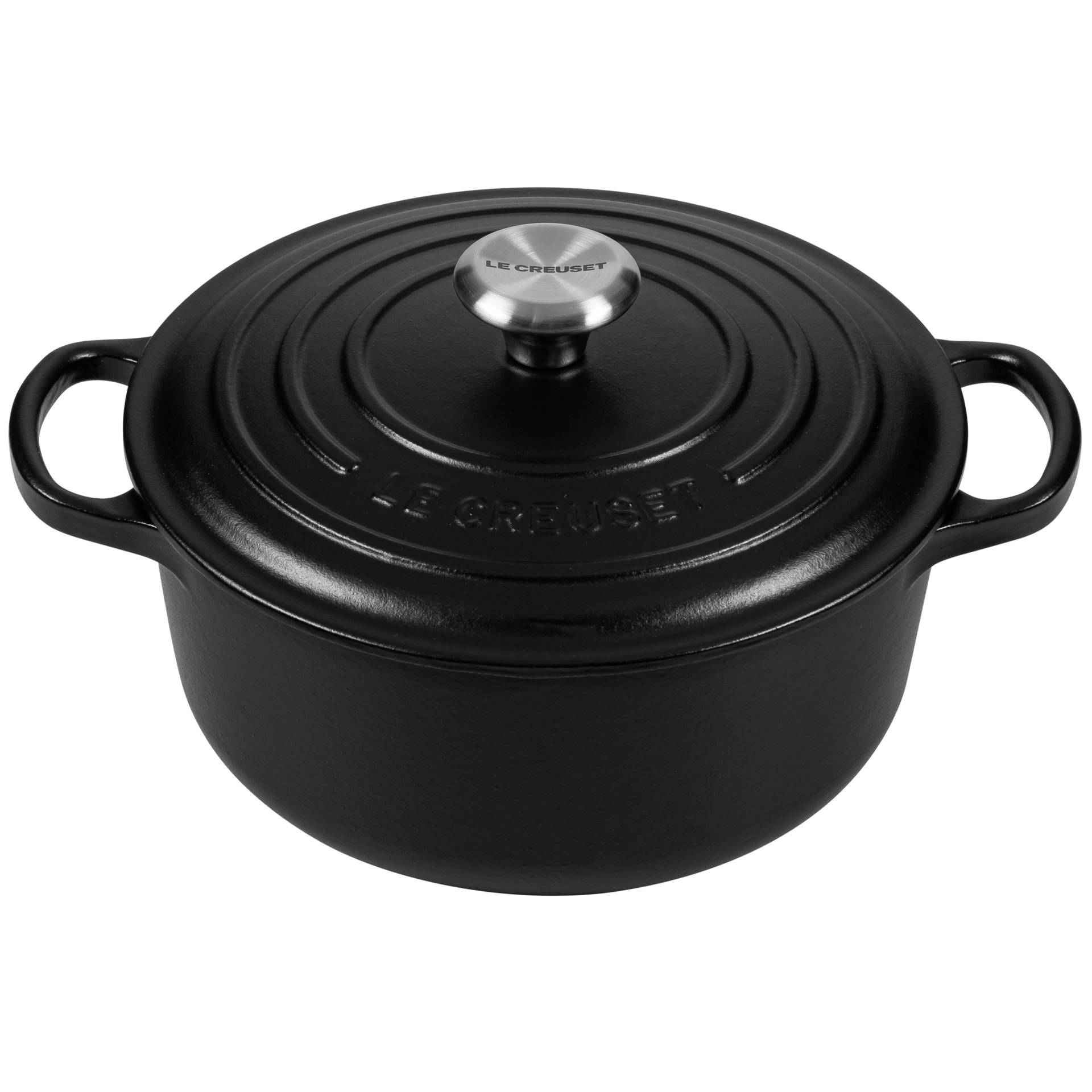 Le Creuset Signature Casserole round 20 cm satin black