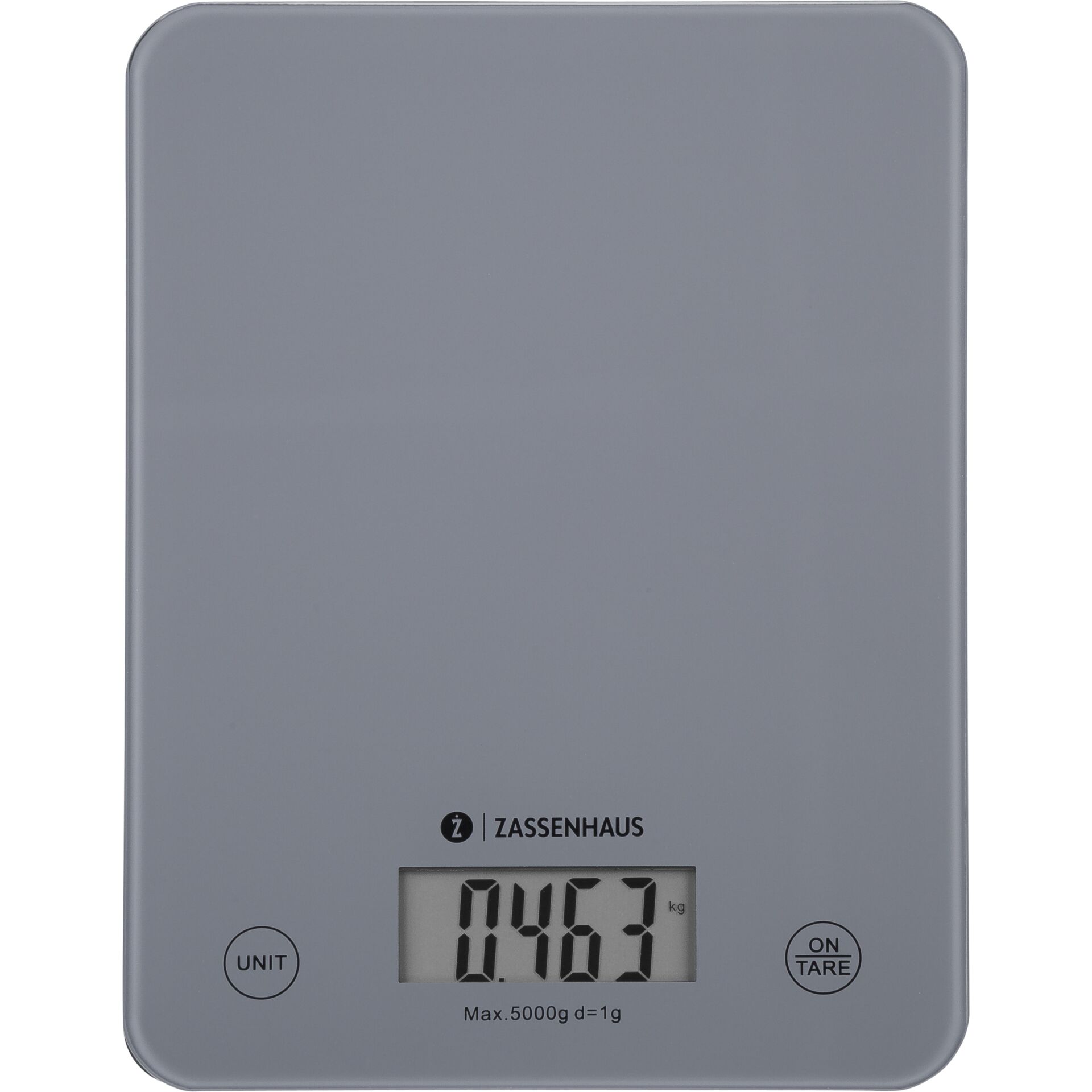 Zassenhaus Kitchen Scale Digital Sacles Balance Cool Grey