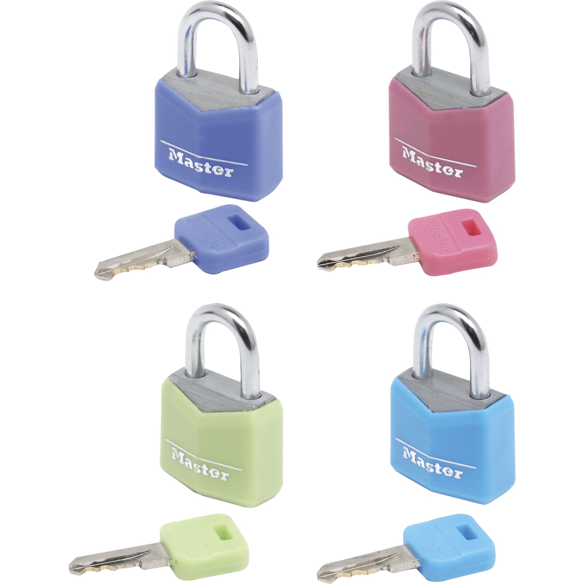 Master Lock 4 Padlocks 20mm 9120EURQCOLNOP