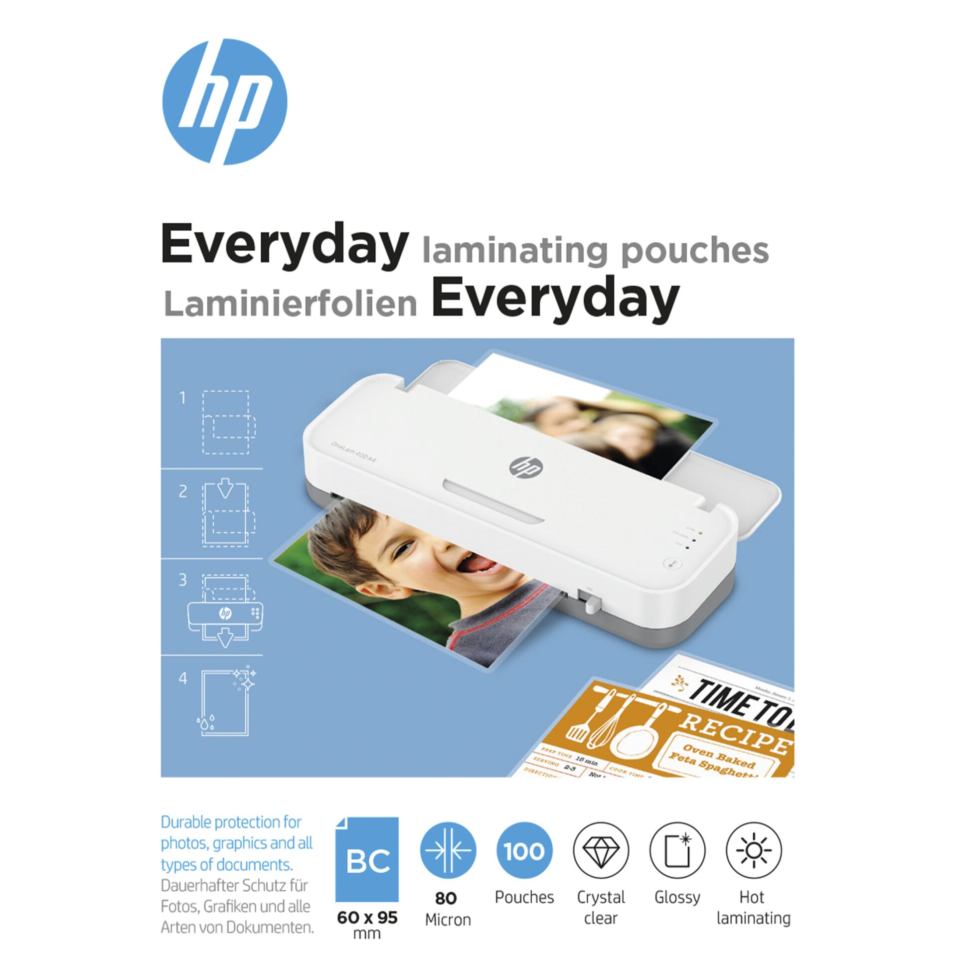 HP Everyday Laminating Visit 80 Micron, 100 pcs.
