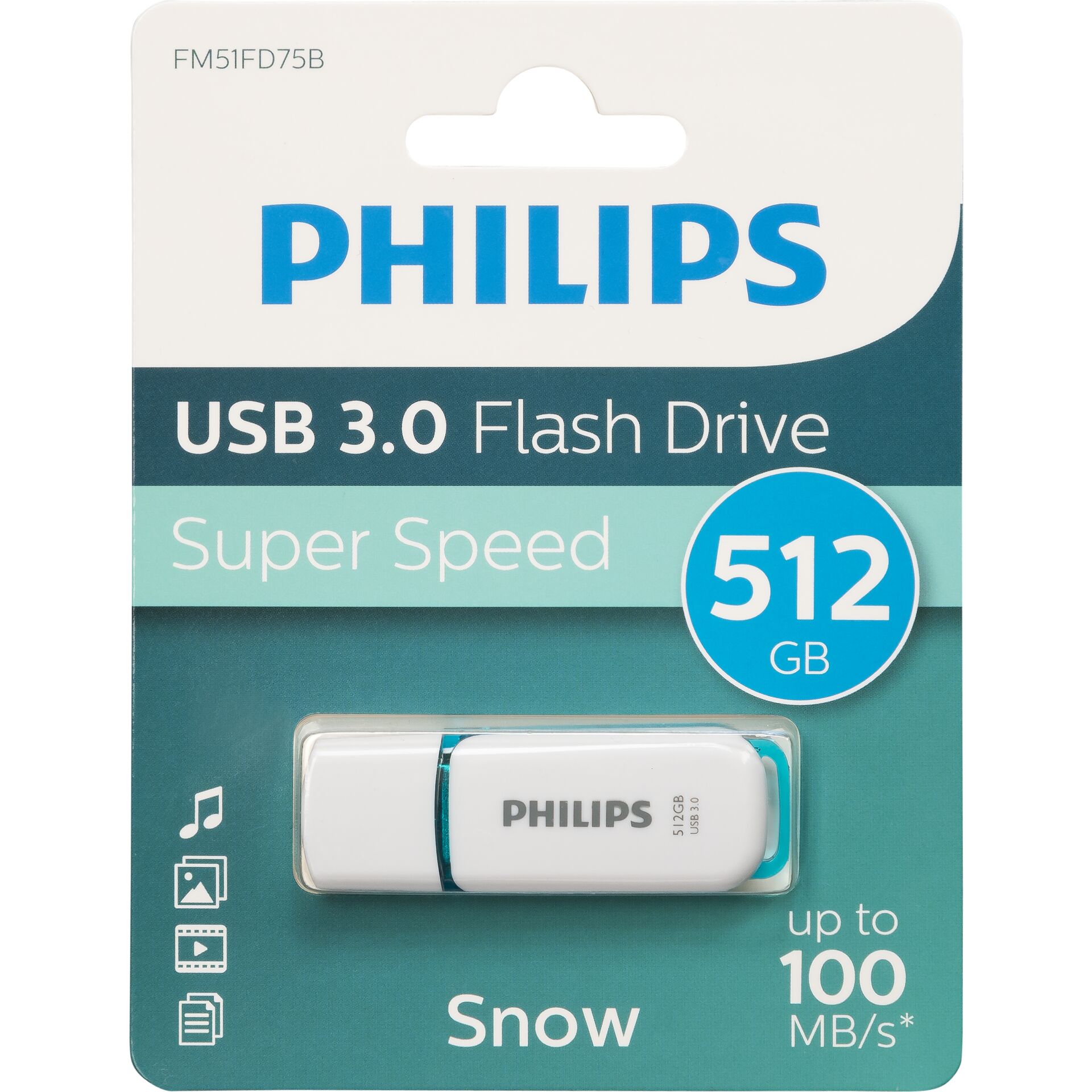 Philips USB 3.0 512GB Snow Edition Spring Green