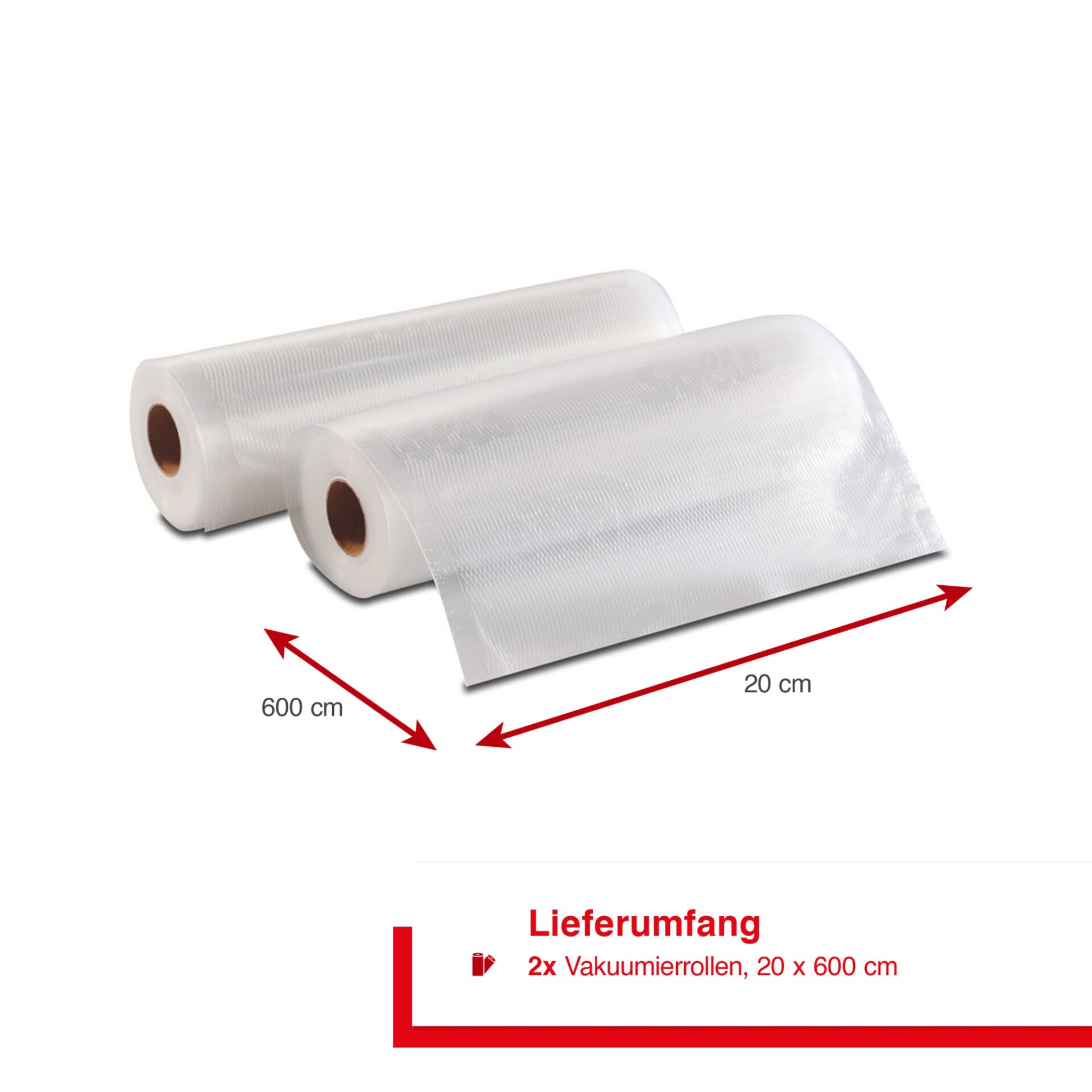 Solis Vac Rolls 20x600cm 2 Rolls Vacuum Rolls
