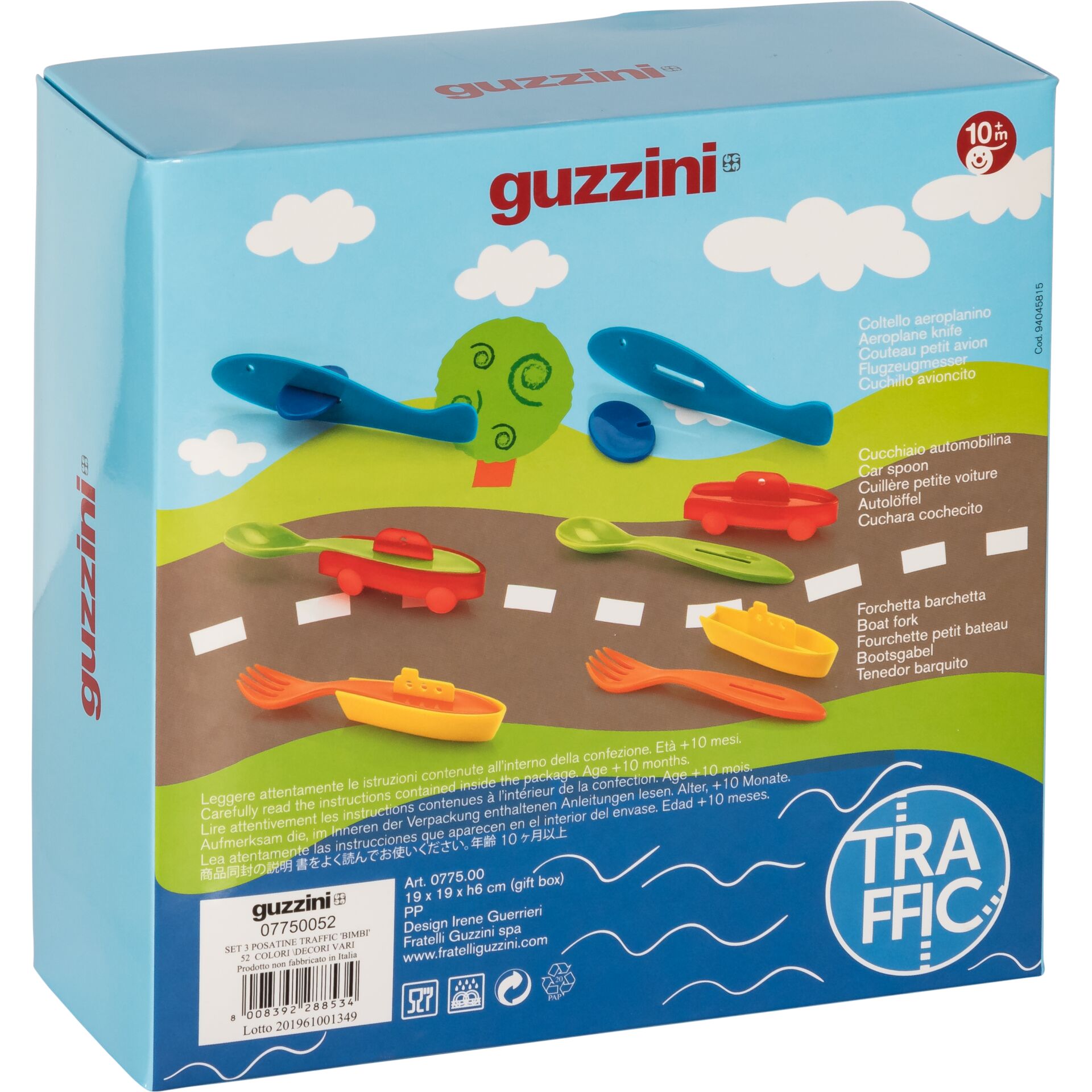 Guzzini TRAFFIC BIMBI 3 Pcs. Cutlery Set Assorted colors