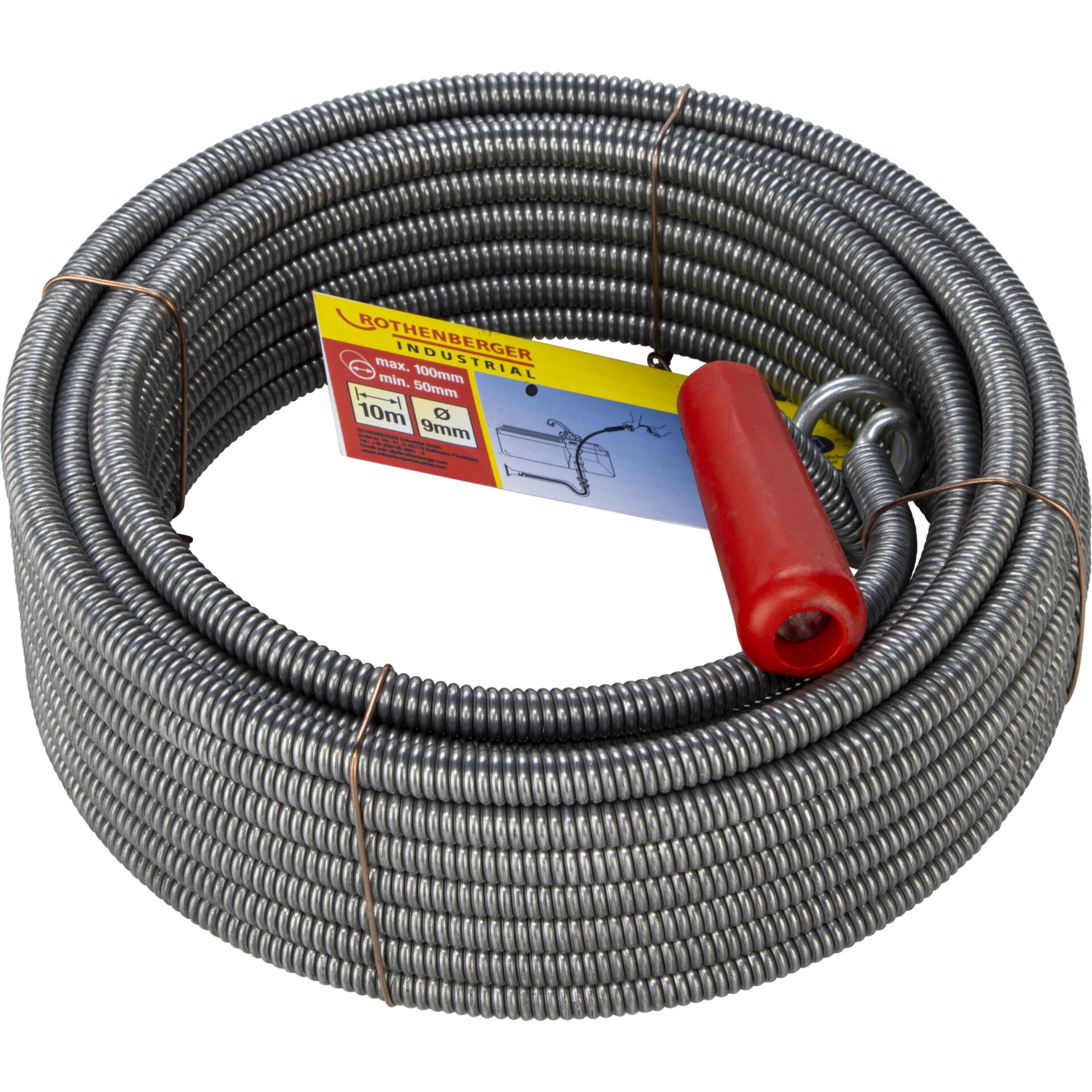 Rothenberger Industrial Cleaning Spiral with Retrieval Drill 10m